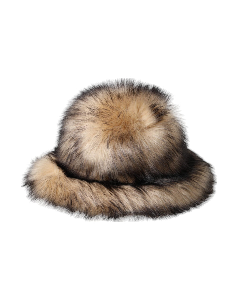 Dolce & Gabbana Brown Faux Fur Modacrylic Fedora Hat Glam Steals