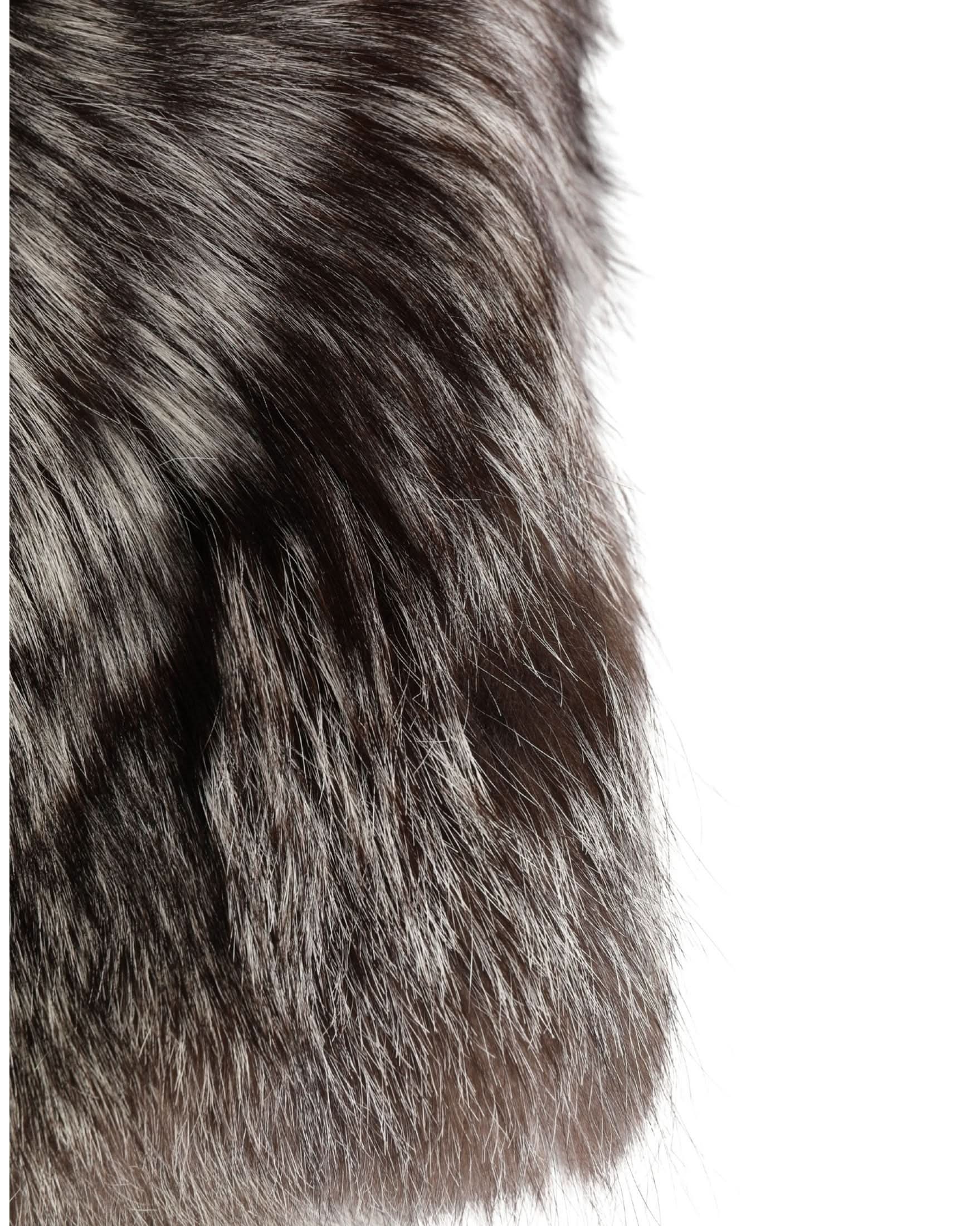 Dolce & Gabbana Brown Faux Fur Whole Head Wrap Capello Hat Glam Steals