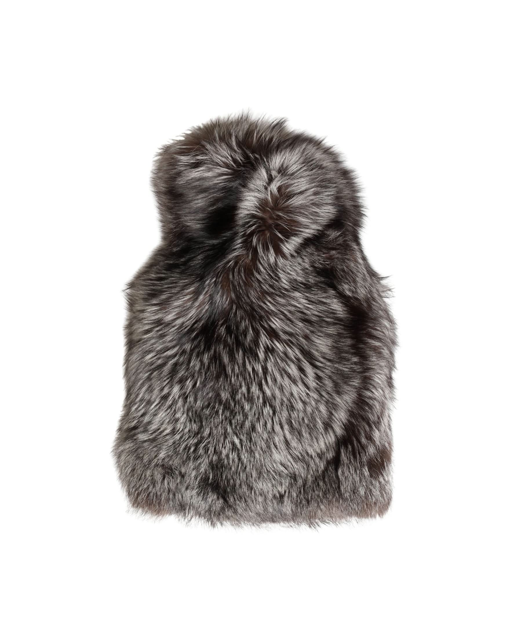 Dolce & Gabbana Brown Faux Fur Whole Head Wrap Capello Hat Glam Steals