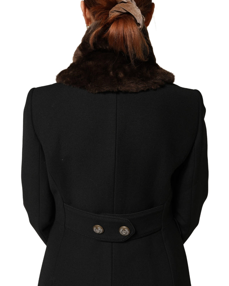 Dolce & Gabbana Brown Fur Shoulder Collar Neck Wrap Scarf Glam Steals