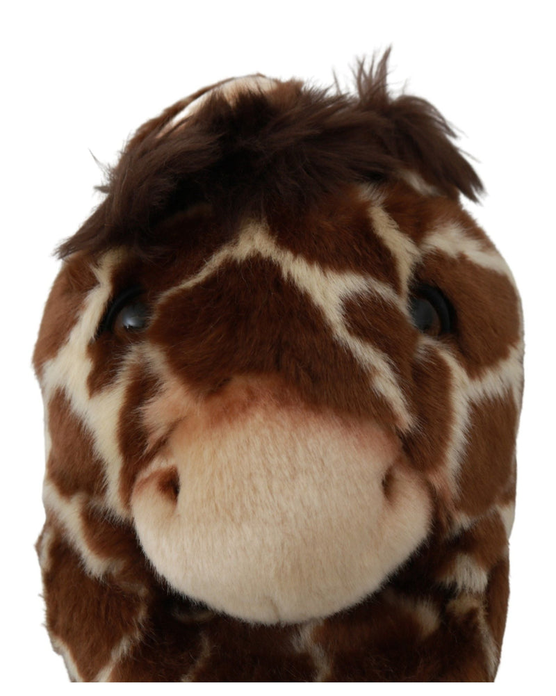 Dolce & Gabbana Brown Giraffe Slippers Flats Sandals Shoes Glam Steals