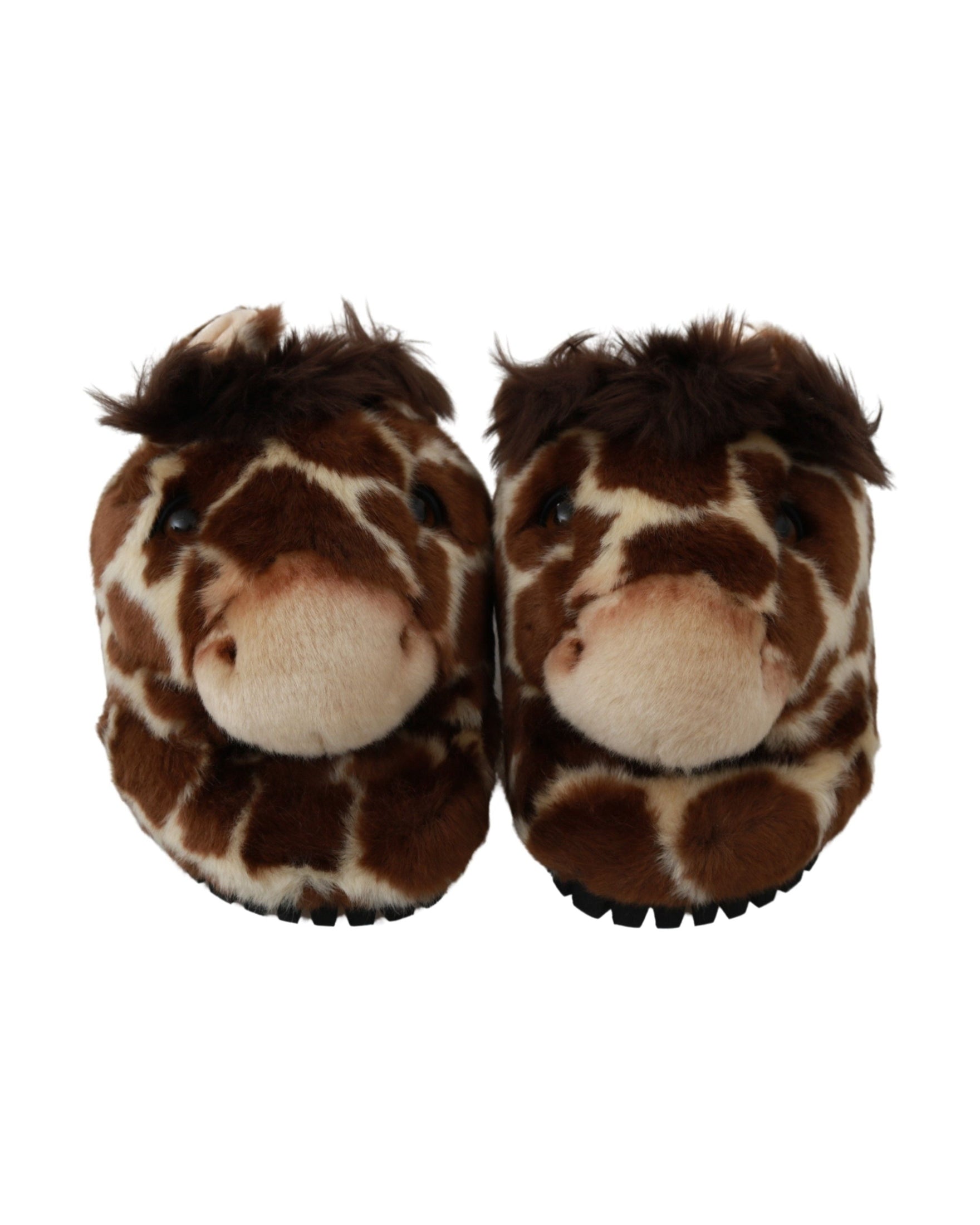 Dolce & Gabbana Brown Giraffe Slippers Flats Sandals Shoes Glam Steals