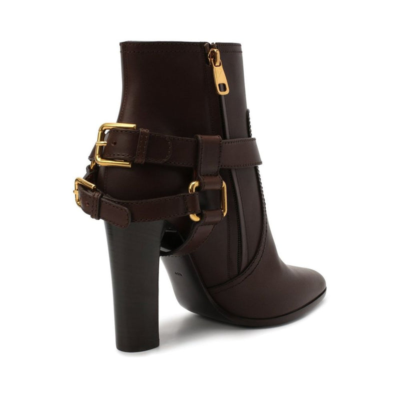 Dolce & Gabbana Brown Leather Ankle Boots Glam Steals