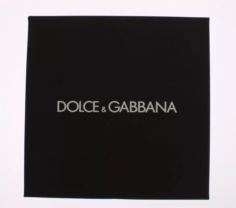 Dolce & Gabbana Brown Leather Gold Raffia Clasp Finder Chain Keyring Glam Steals