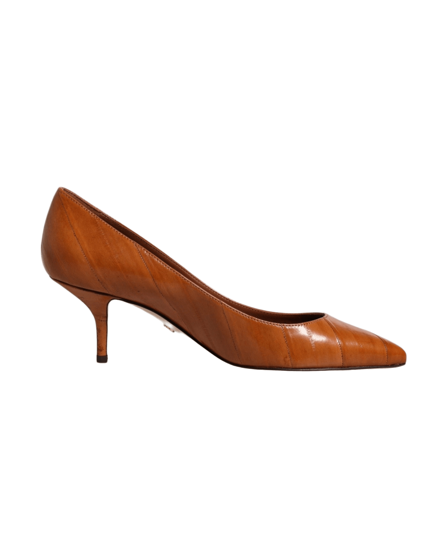 Dolce & Gabbana Brown Leather Kitten Heels Pumps Shoes Glam Steals