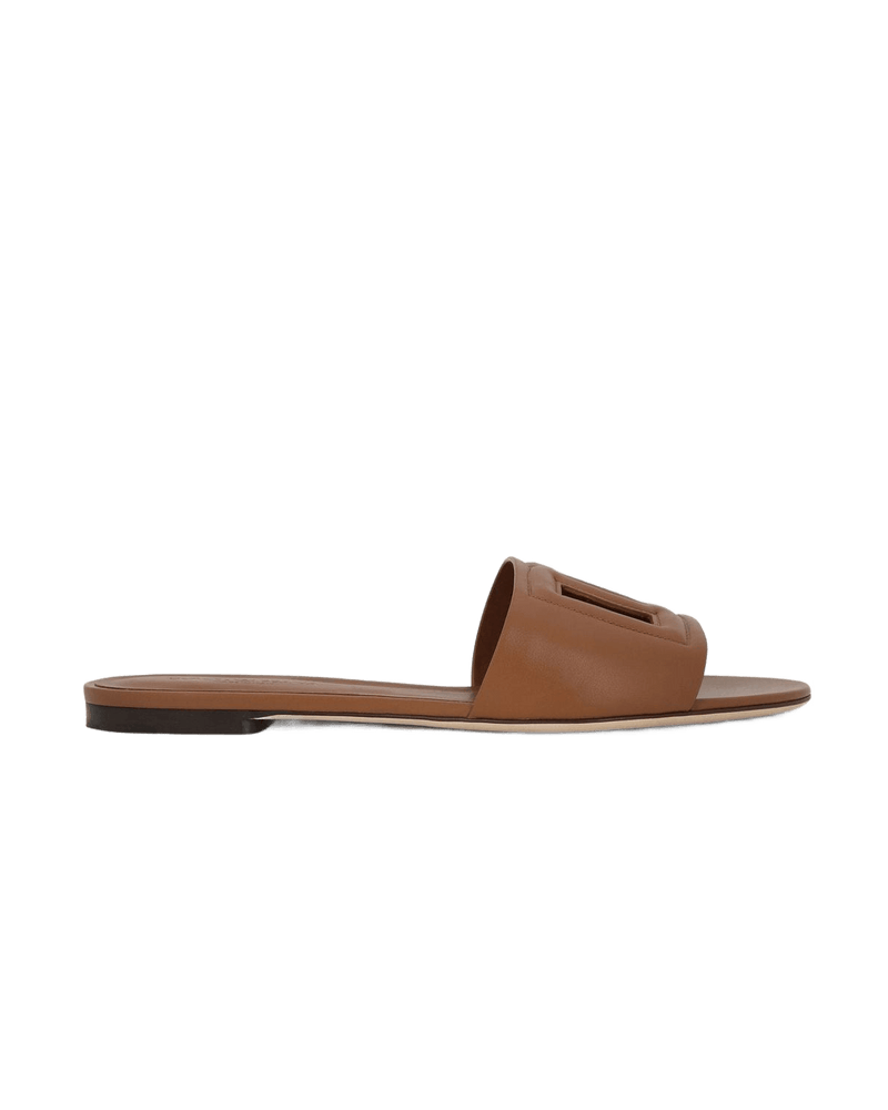 Dolce & Gabbana Brown Leather Sandals Glam Steals