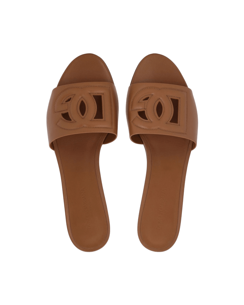 Dolce & Gabbana Brown Leather Sandals Glam Steals