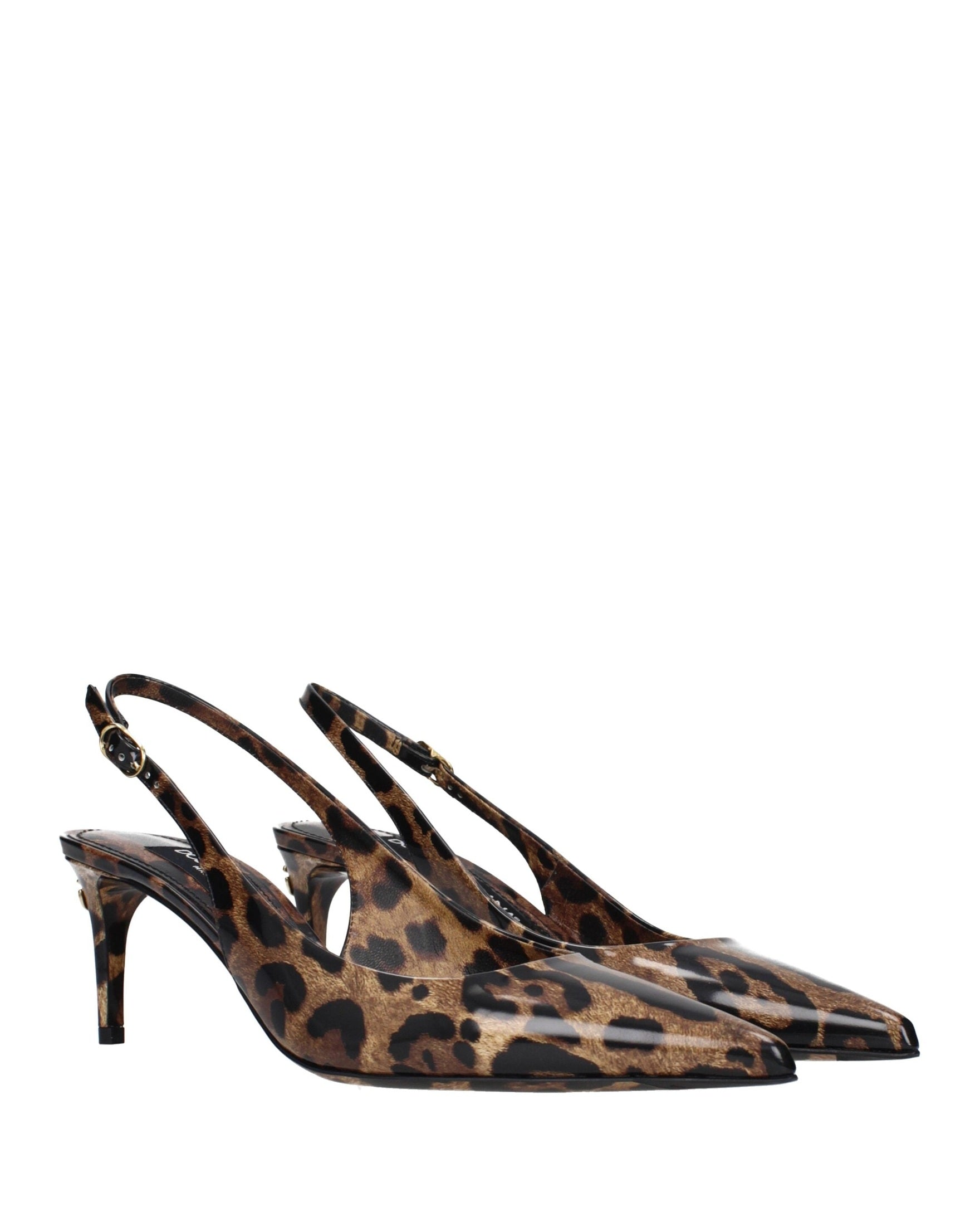 Dolce & Gabbana Brown Leather Stiletto Heel Glam Steals