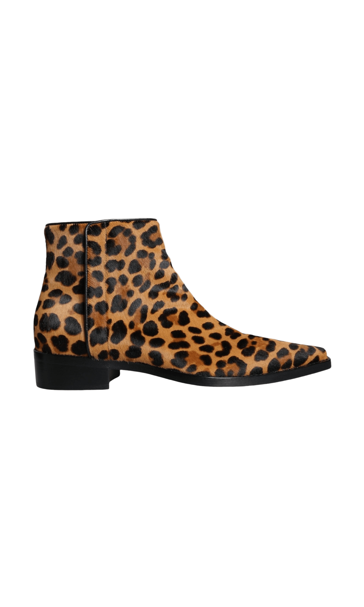 Dolce & Gabbana Brown Leopard Calf Fur Ankle Boots Shoes Glam Steals