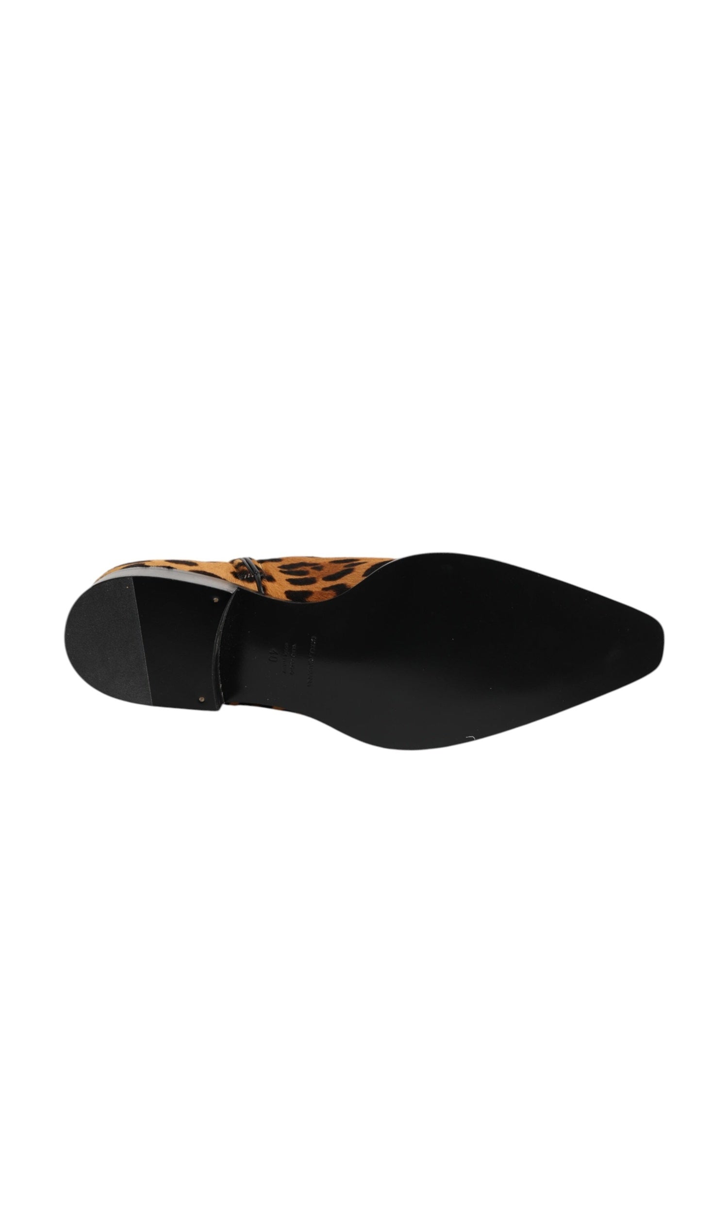 Dolce & Gabbana Brown Leopard Calf Fur Ankle Boots Shoes Glam Steals