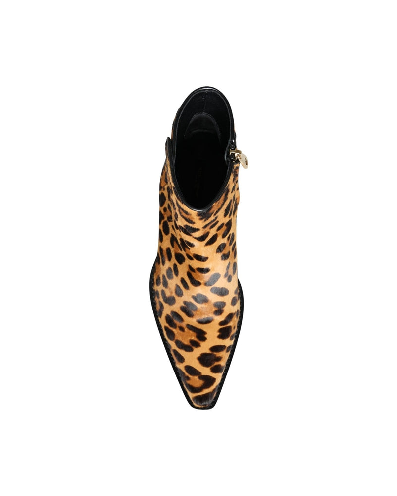 Dolce & Gabbana Brown Leopard Calf Fur Ankle Boots Shoes Glam Steals