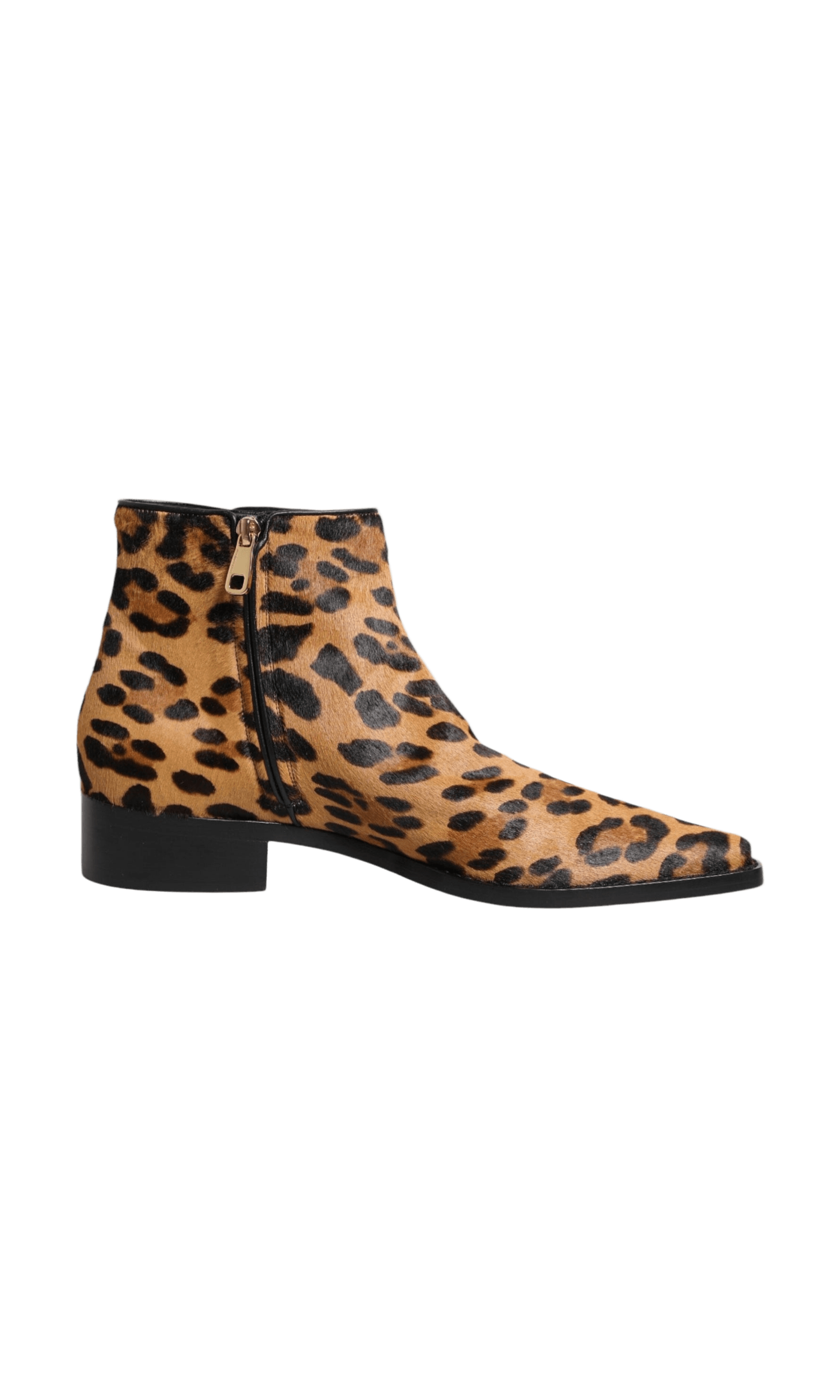 Dolce & Gabbana Brown Leopard Calf Fur Ankle Boots Shoes Glam Steals