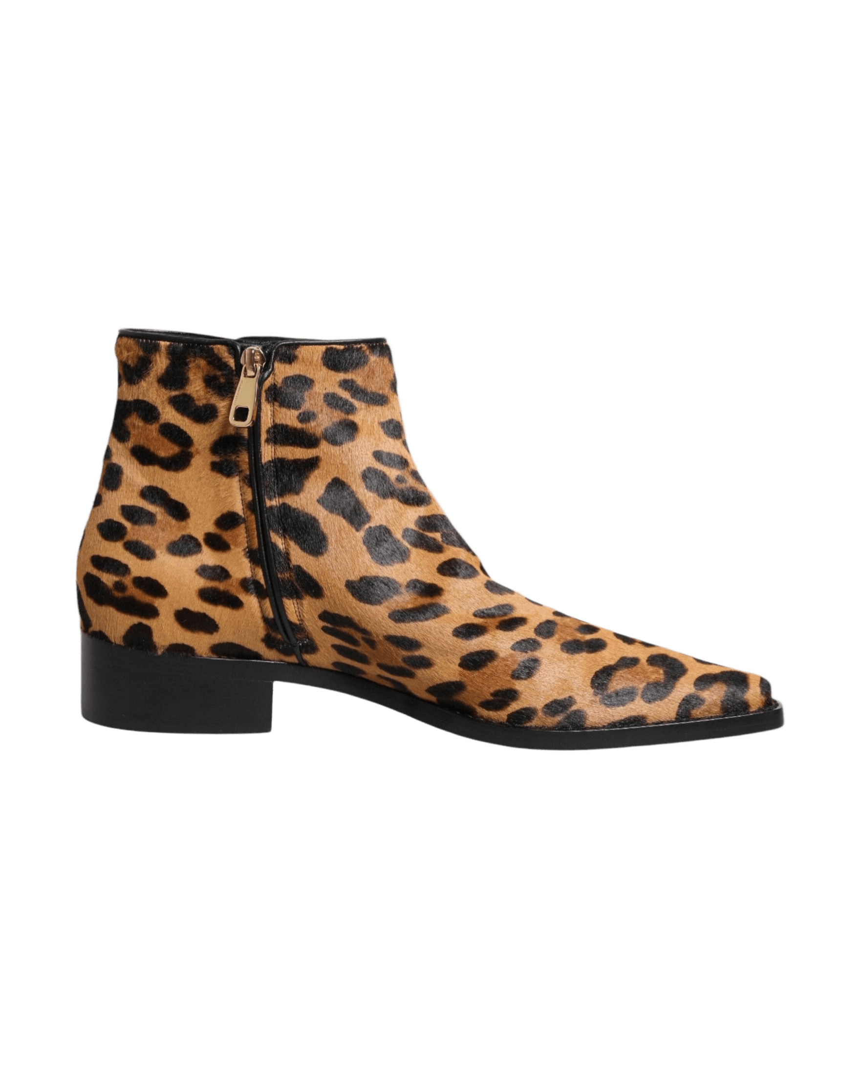 Dolce & Gabbana Brown Leopard Calf Fur Ankle Boots Shoes Glam Steals
