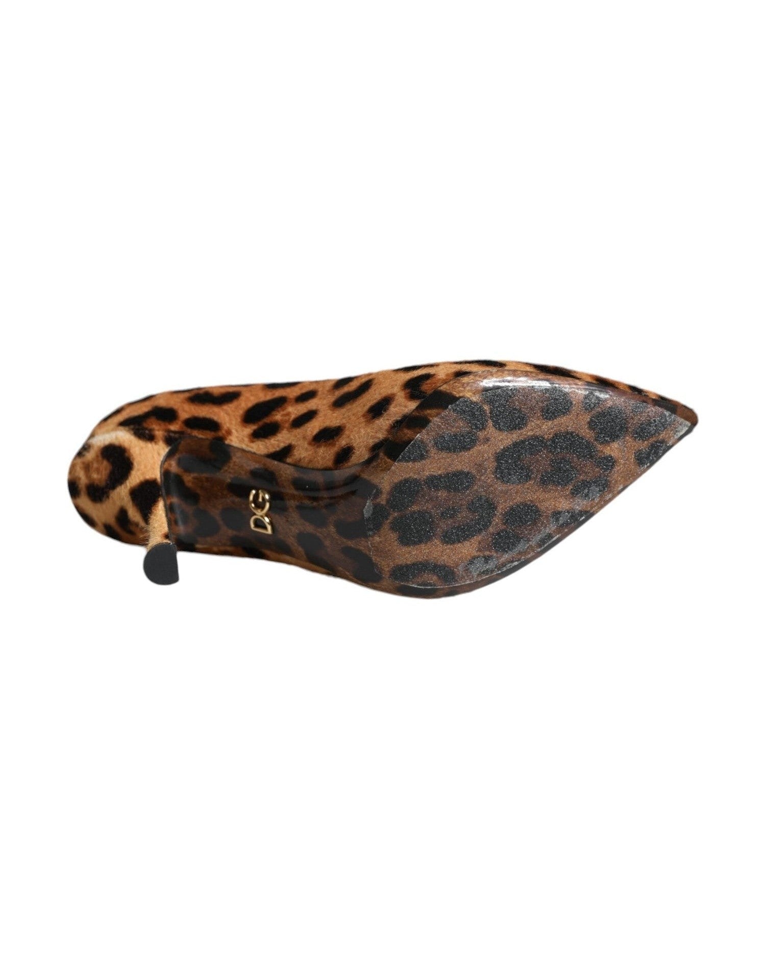 Dolce & Gabbana Brown Leopard Calf Hair Heels Pumps Shoes Heels