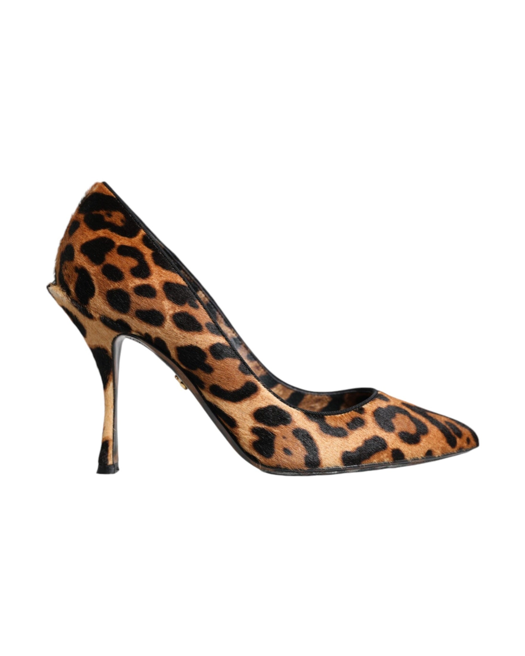 Dolce & Gabbana Brown Leopard Calf Hair Heels Pumps Shoes Glam Steals