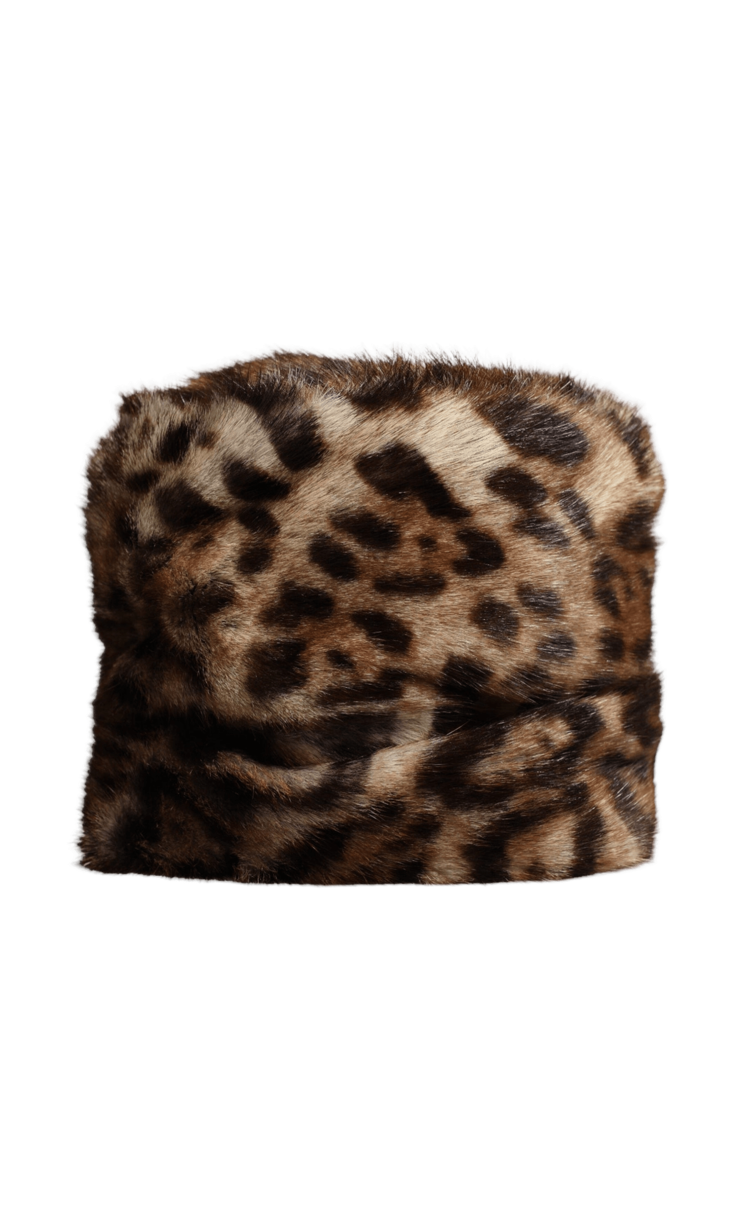 Dolce & Gabbana Brown Leopard Faux Fur Women Bucket Hat Glam Steals