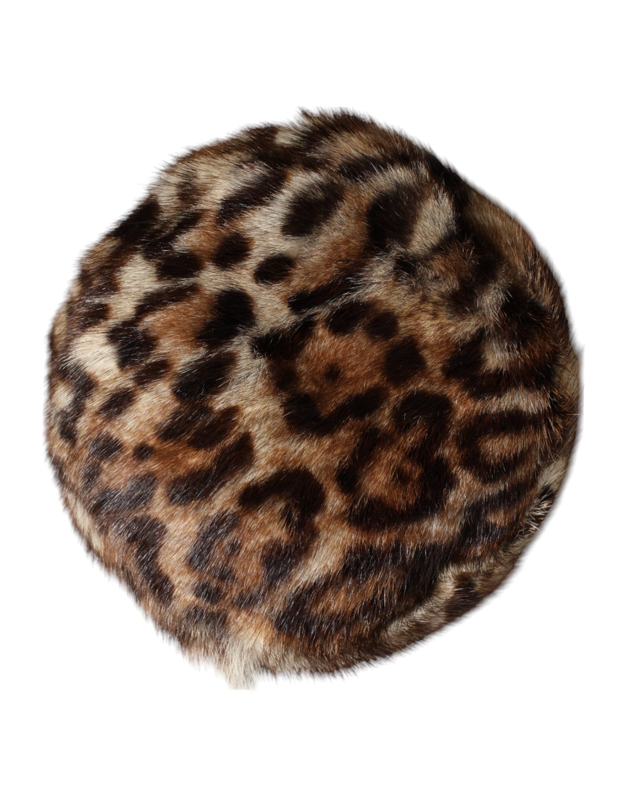 Dolce & Gabbana Brown Leopard Faux Fur Women Bucket Hat Glam Steals