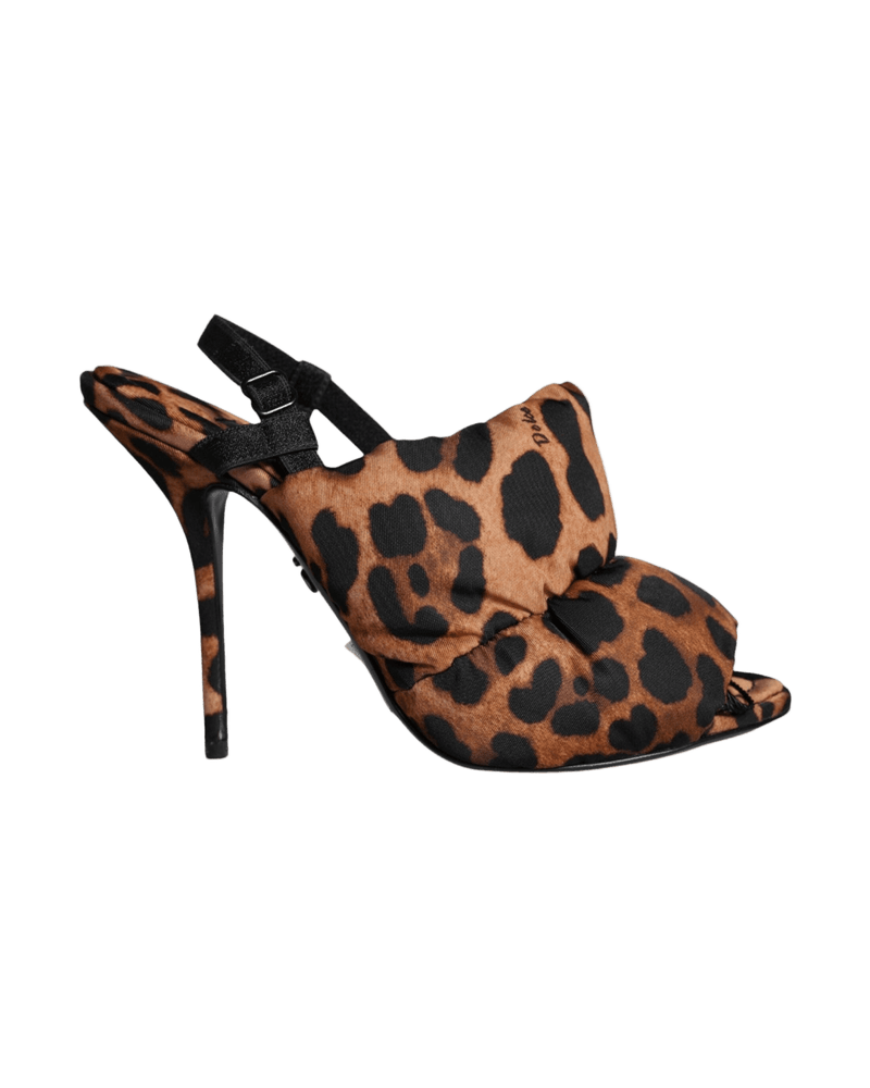 Dolce & Gabbana Brown Leopard Keira Slingback Sandals Shoes Glam Steals