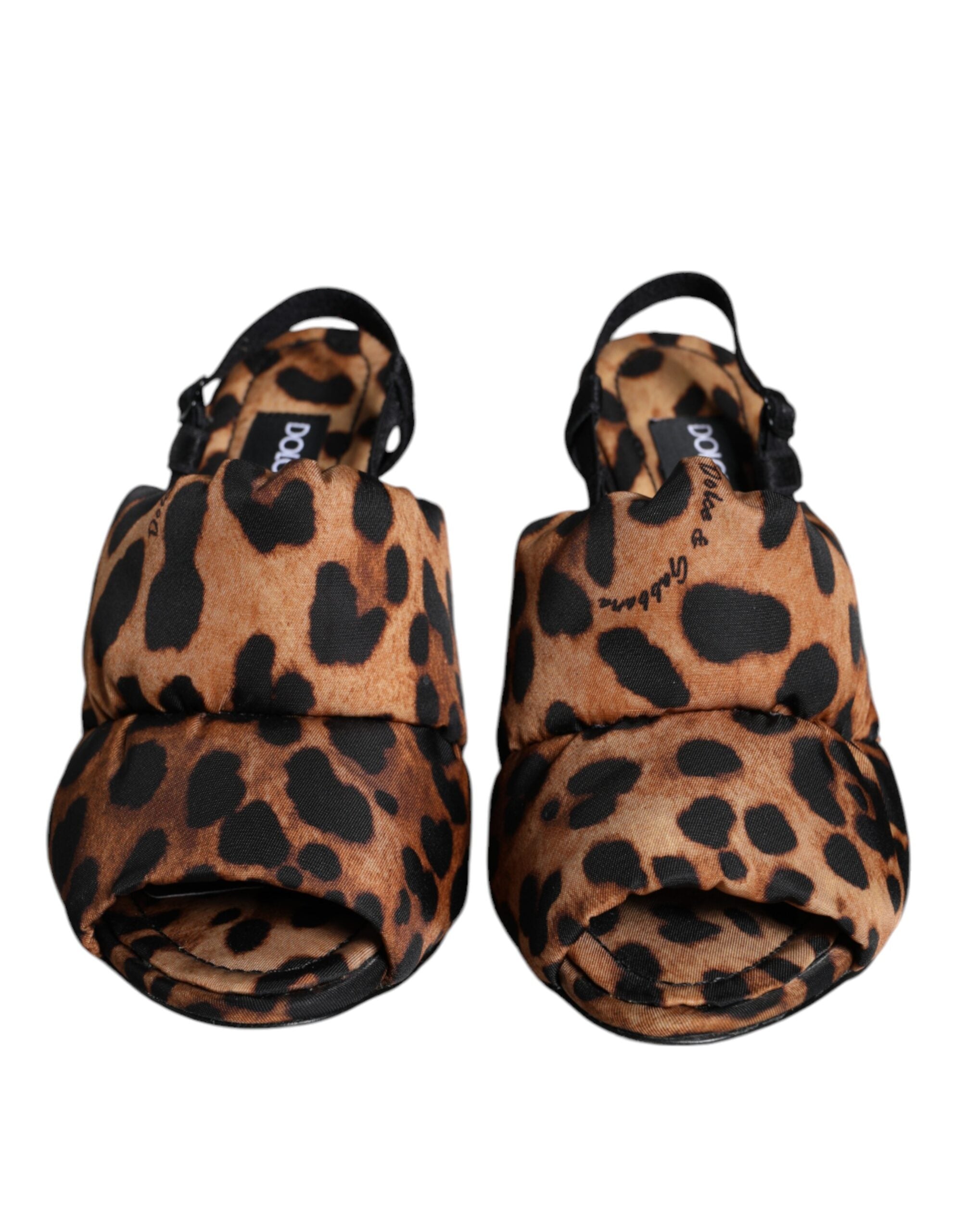 Dolce & Gabbana Brown Leopard Keira Slingback Sandals Shoes Glam Steals