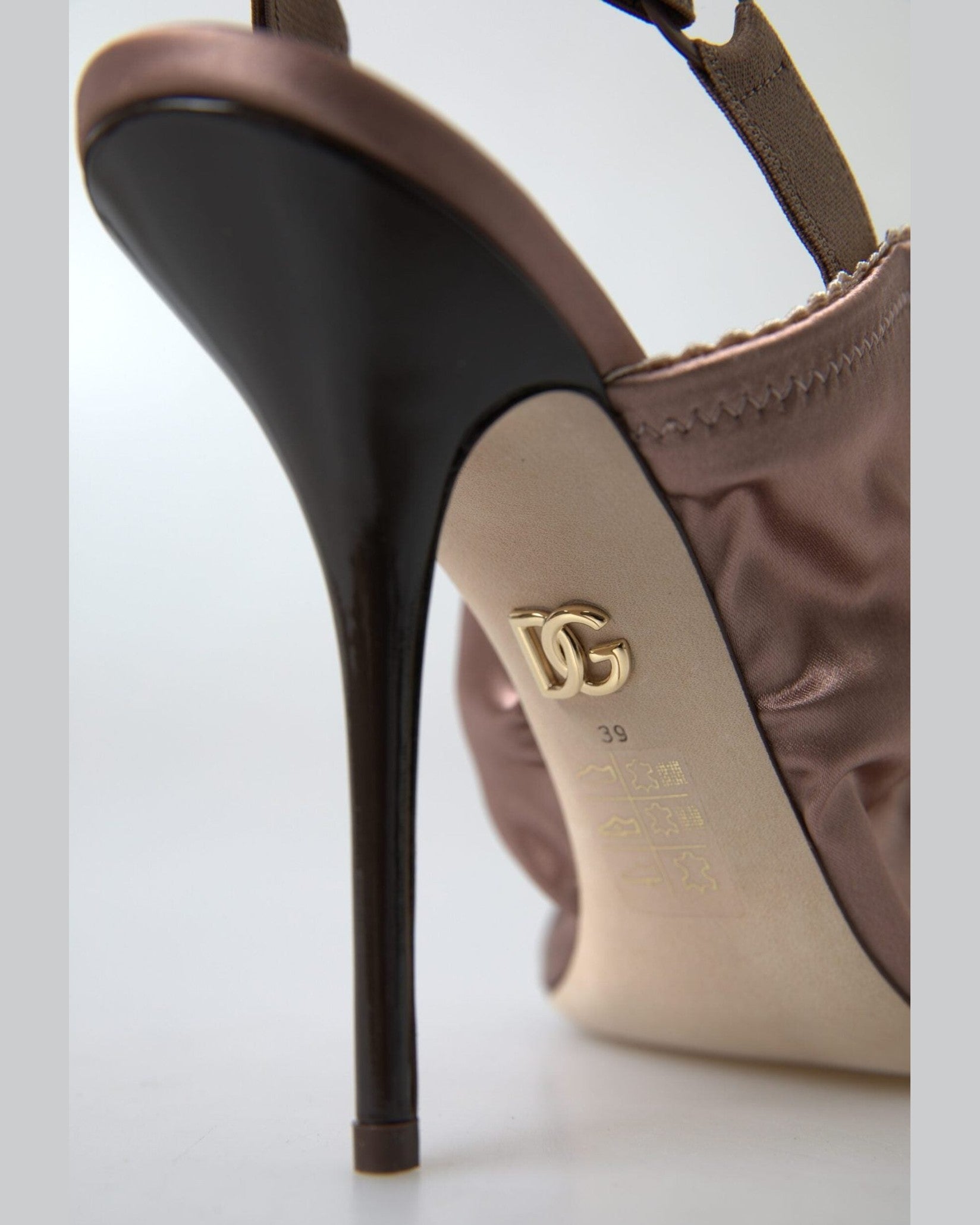Dolce & Gabbana Brown Light Slingback Corset Style Fastening Stiletto Heels Heels