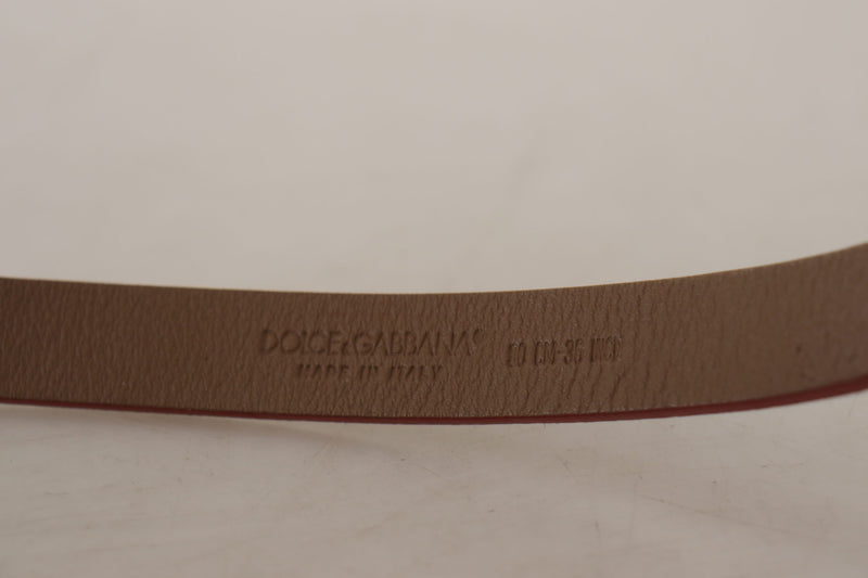 Dolce & Gabbana Brown Logo Engraved Metal Waist Buckle Belt Glam Steals