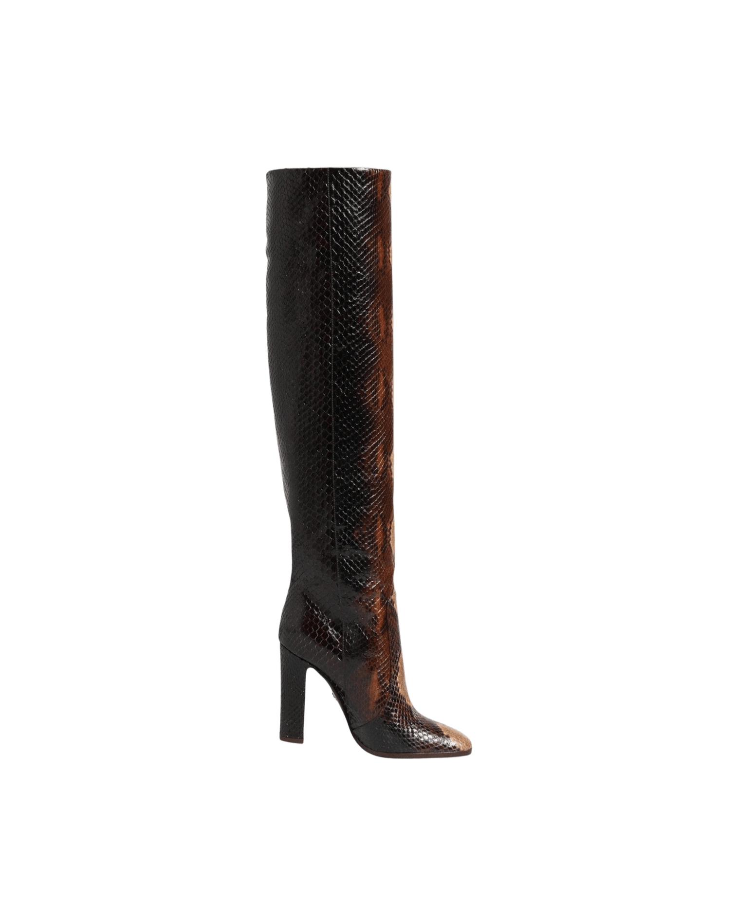 Dolce & Gabbana Brown Python Snakeskin Print Riding Boots Shoes Glam Steals