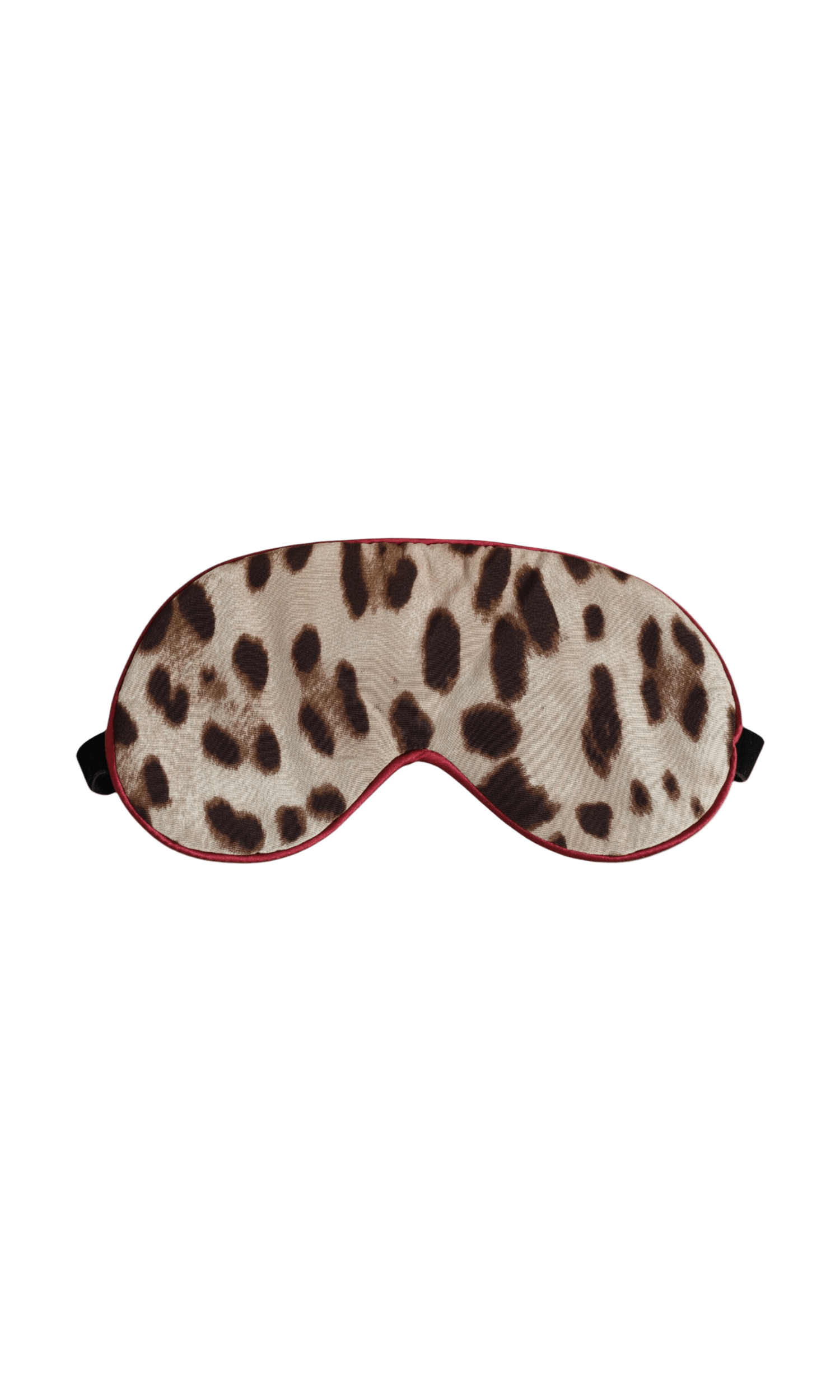 Dolce & Gabbana Brown Silk Leopard Print Women Accessory Sleep Eye Mask Glam Steals