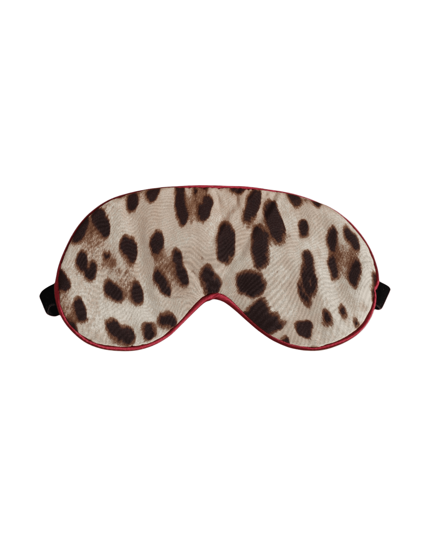 Dolce & Gabbana Brown Silk Leopard Print Women Accessory Sleep Eye Mask Glam Steals
