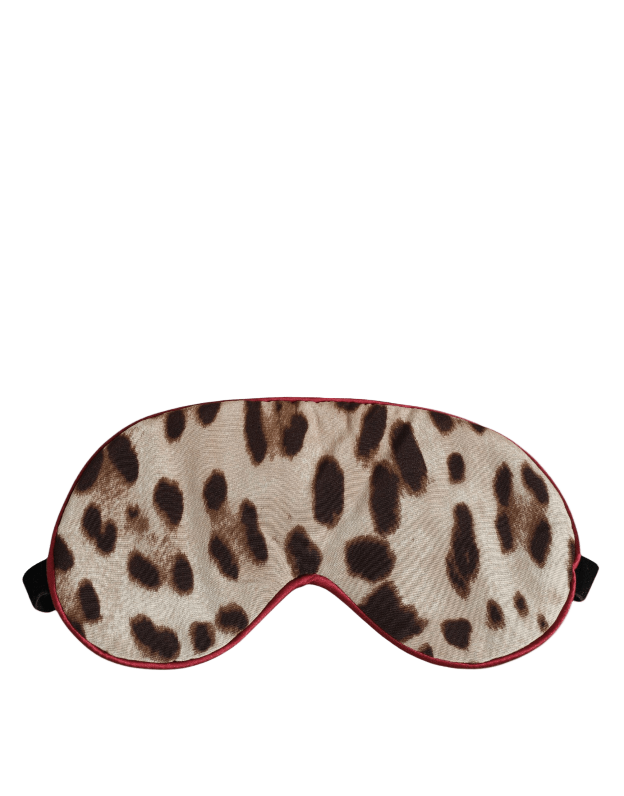 Dolce & Gabbana Brown Silk Leopard Print Women Accessory Sleep Eye Mask Glam Steals
