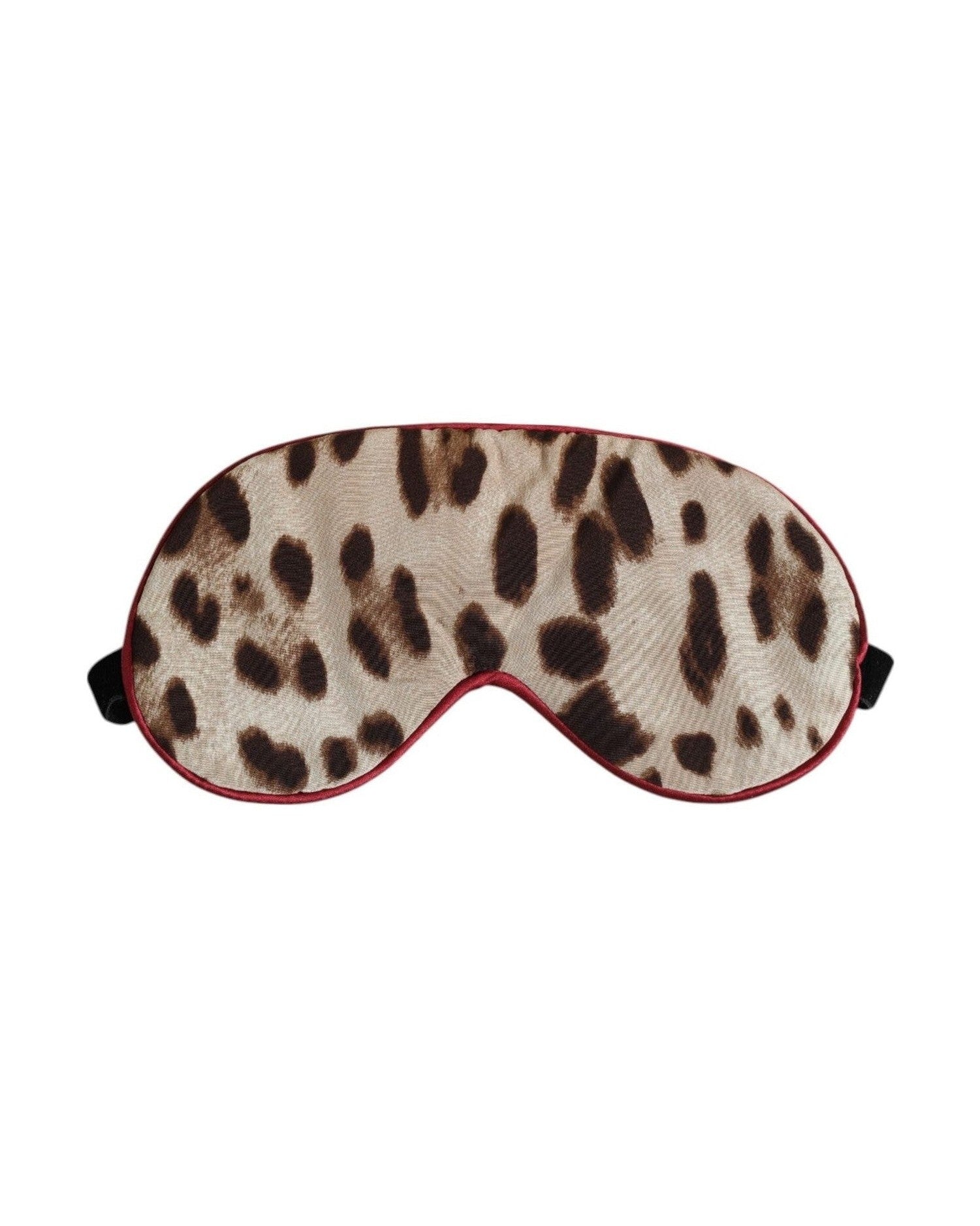 Dolce & Gabbana Brown Silk Leopard Print Women Accessory Sleep Eye Mask Glam Steals