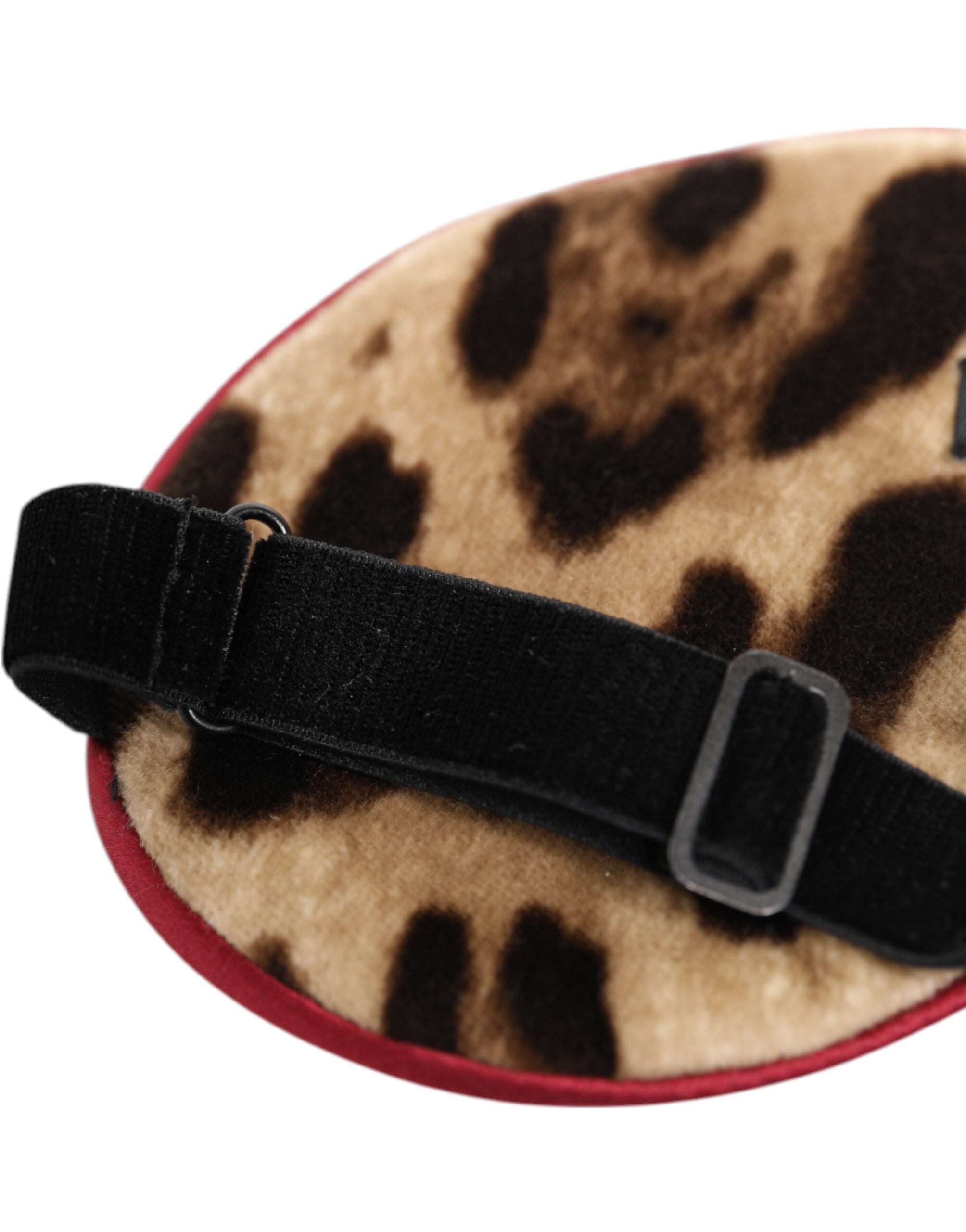 Dolce & Gabbana Brown Silk Leopard Print Women Accessory Sleep Eye Mask Glam Steals