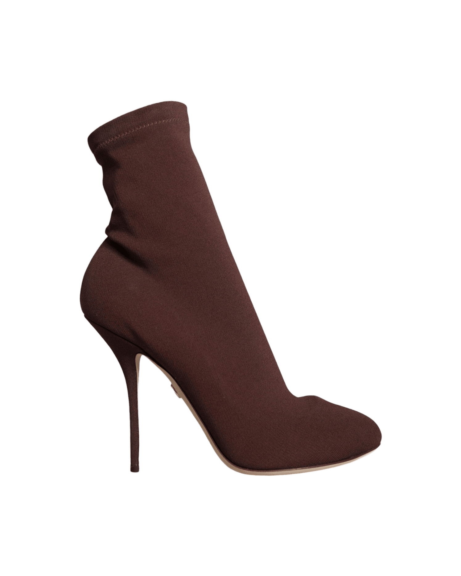 Dolce & Gabbana Brown Stiletto Heels Socks Ankle Boots Shoes Glam Steals