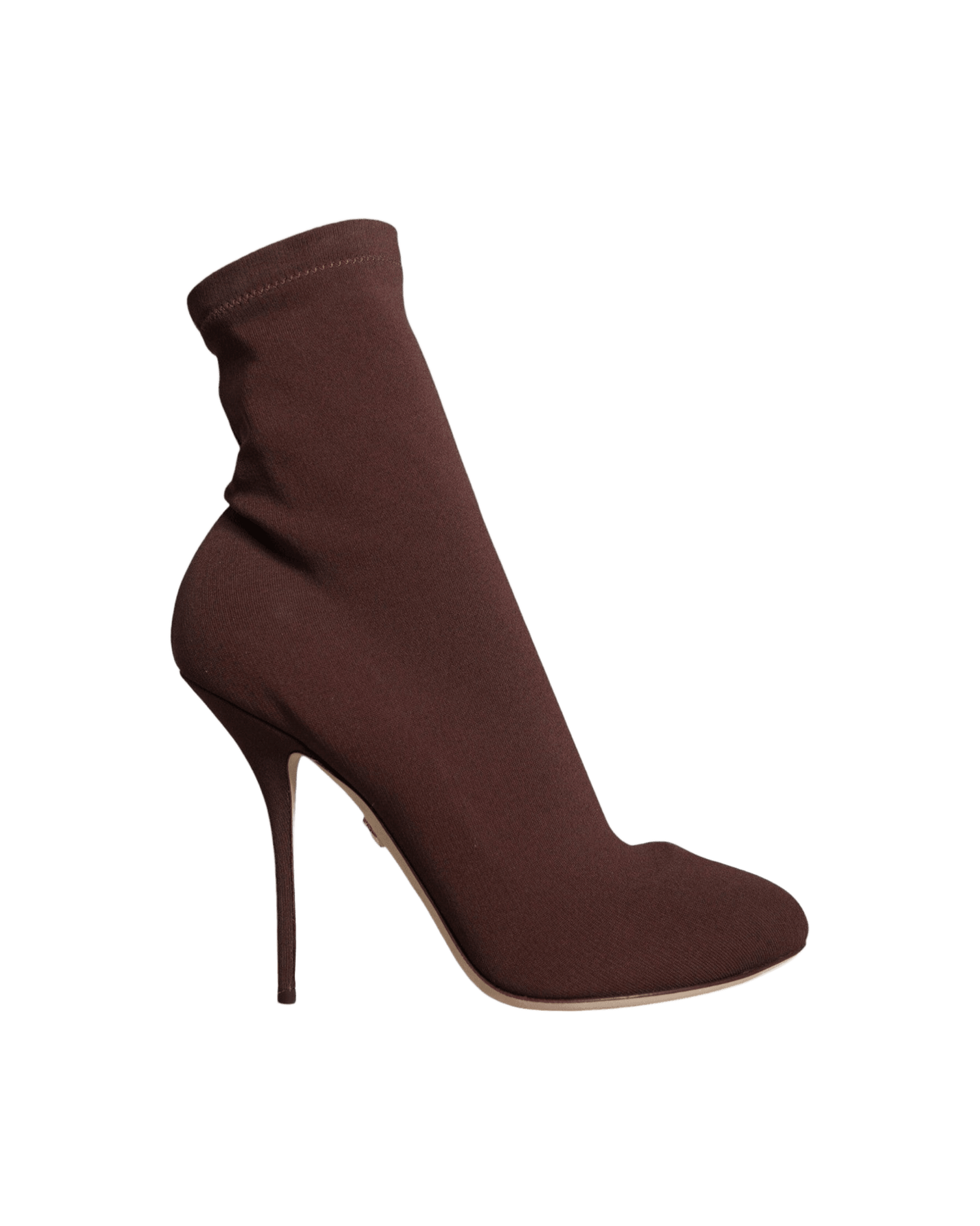 Dolce & Gabbana Brown Stiletto Heels Socks Ankle Boots Shoes Glam Steals