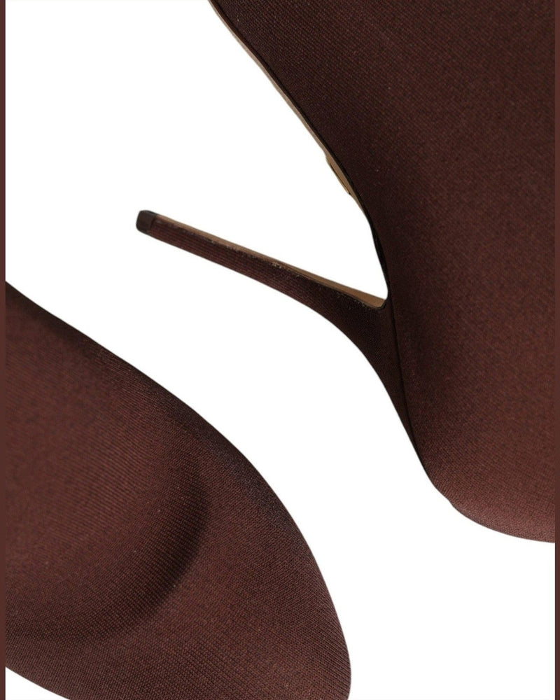 Dolce & Gabbana Brown Stiletto Heels Socks Ankle Boots Shoes Glam Steals