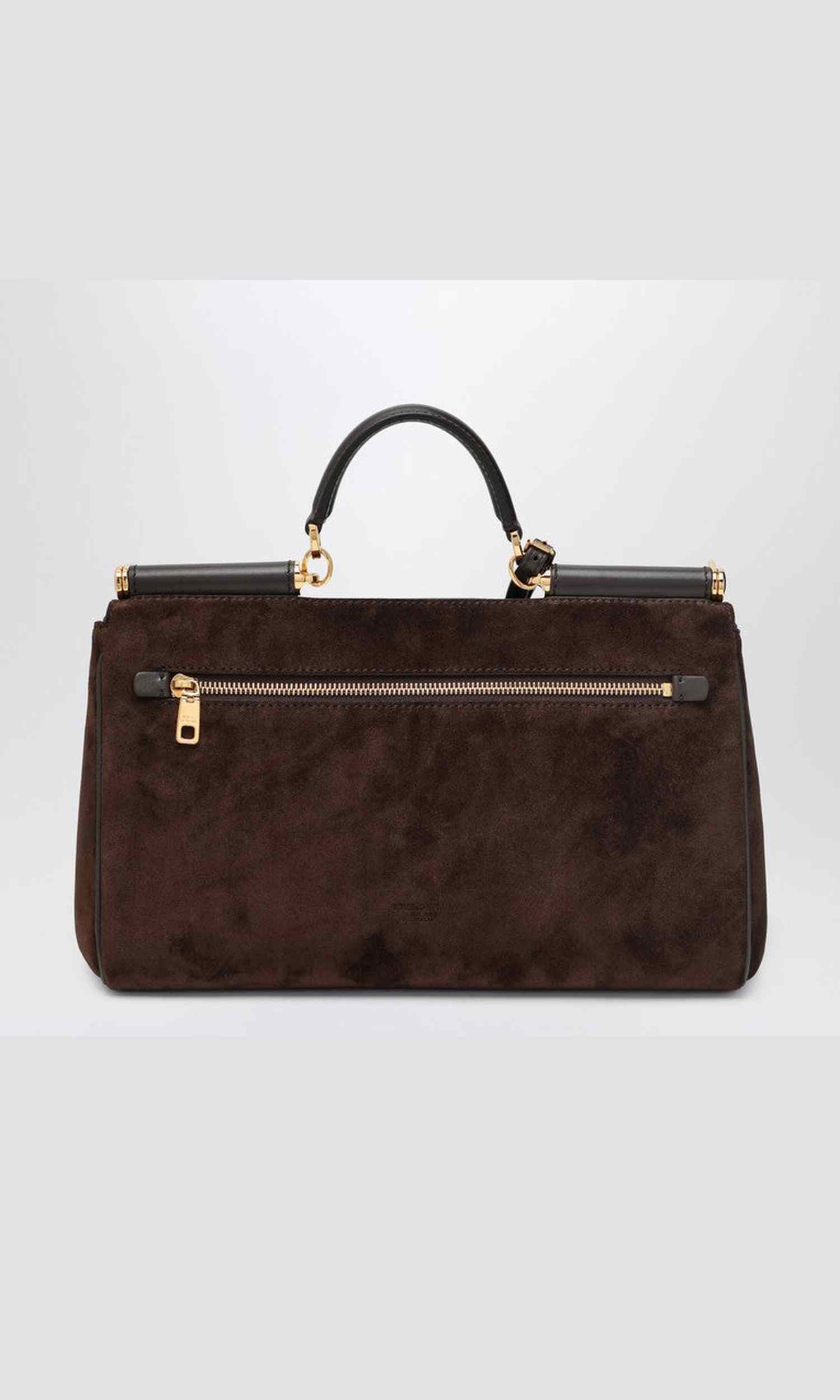 Dolce & Gabbana Brown Suede Dolce&gabbana Leather Bag My Sicily Glam Steals