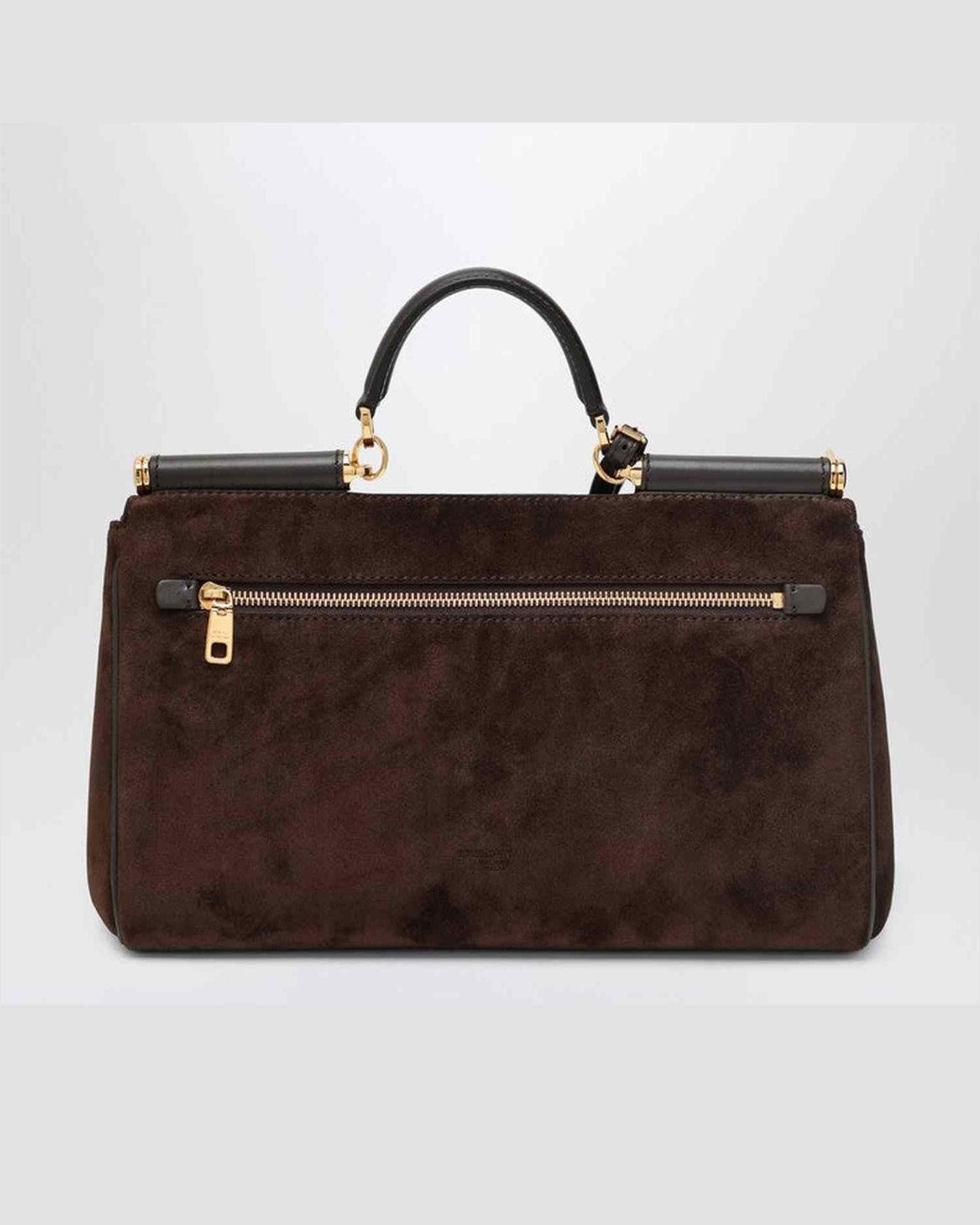 Dolce & Gabbana Brown Suede Dolce&gabbana Leather Bag My Sicily Glam Steals