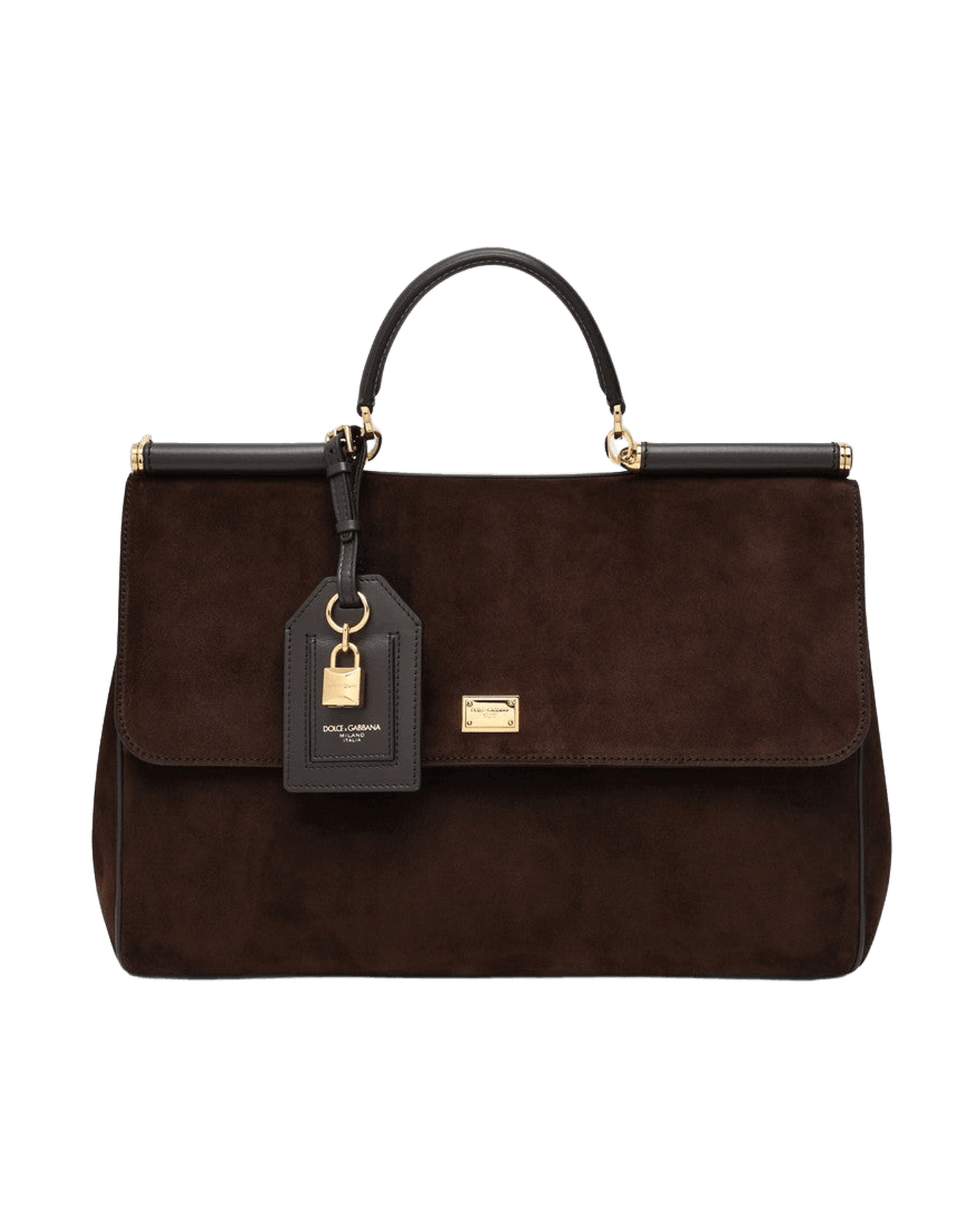 Dolce & Gabbana Brown Suede Ebony Large Bag My Sicily Glam Steals