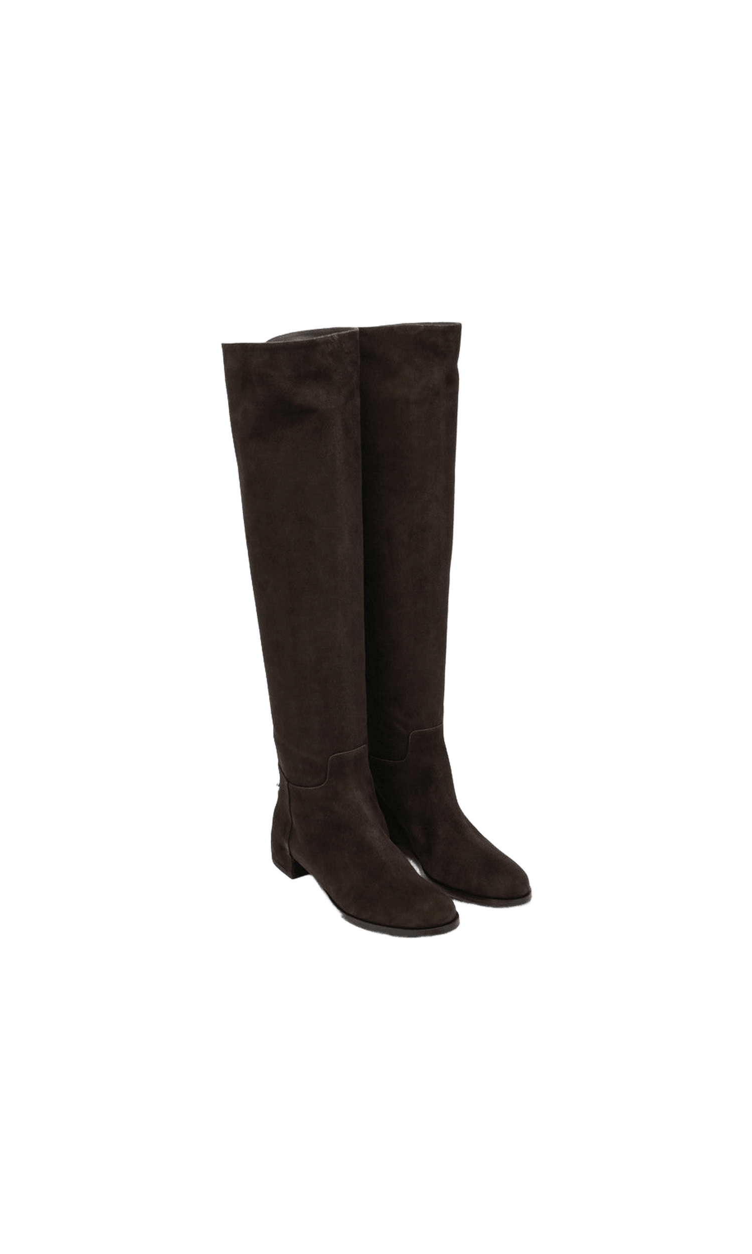 Dolce & Gabbana Brown Suede High Boot in Ebony Glam Steals