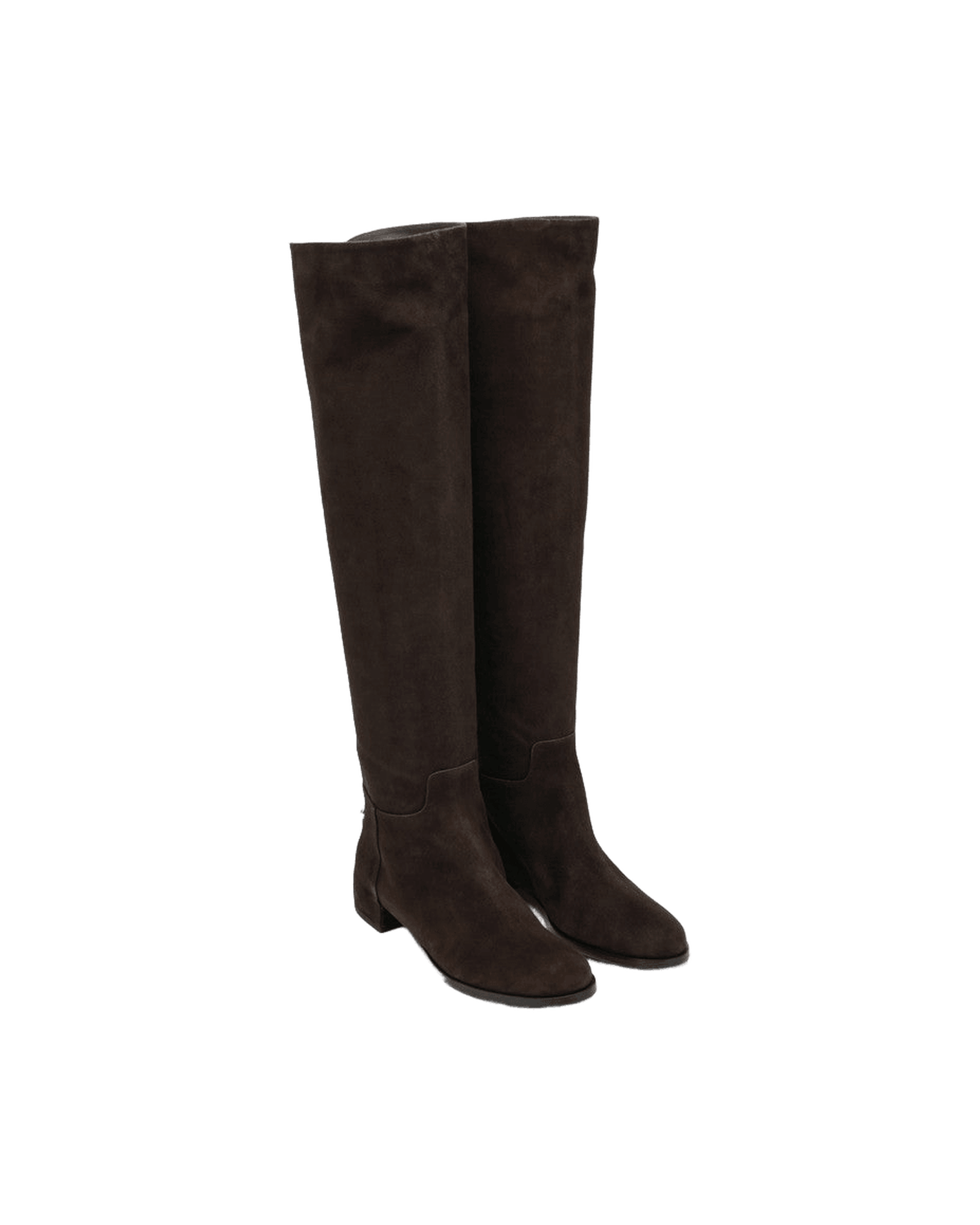 Dolce & Gabbana Brown Suede High Boot In Ebony Glam Steals