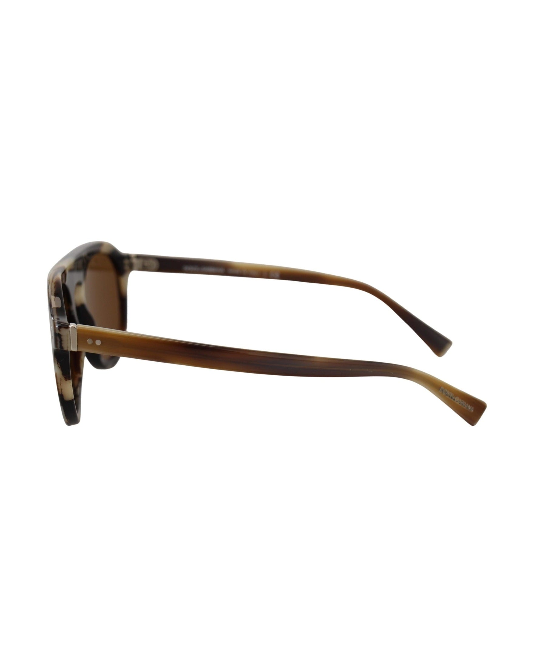 Dolce & Gabbana Brown Tortoise Oval Full Rim Sunglasses Glam Steals