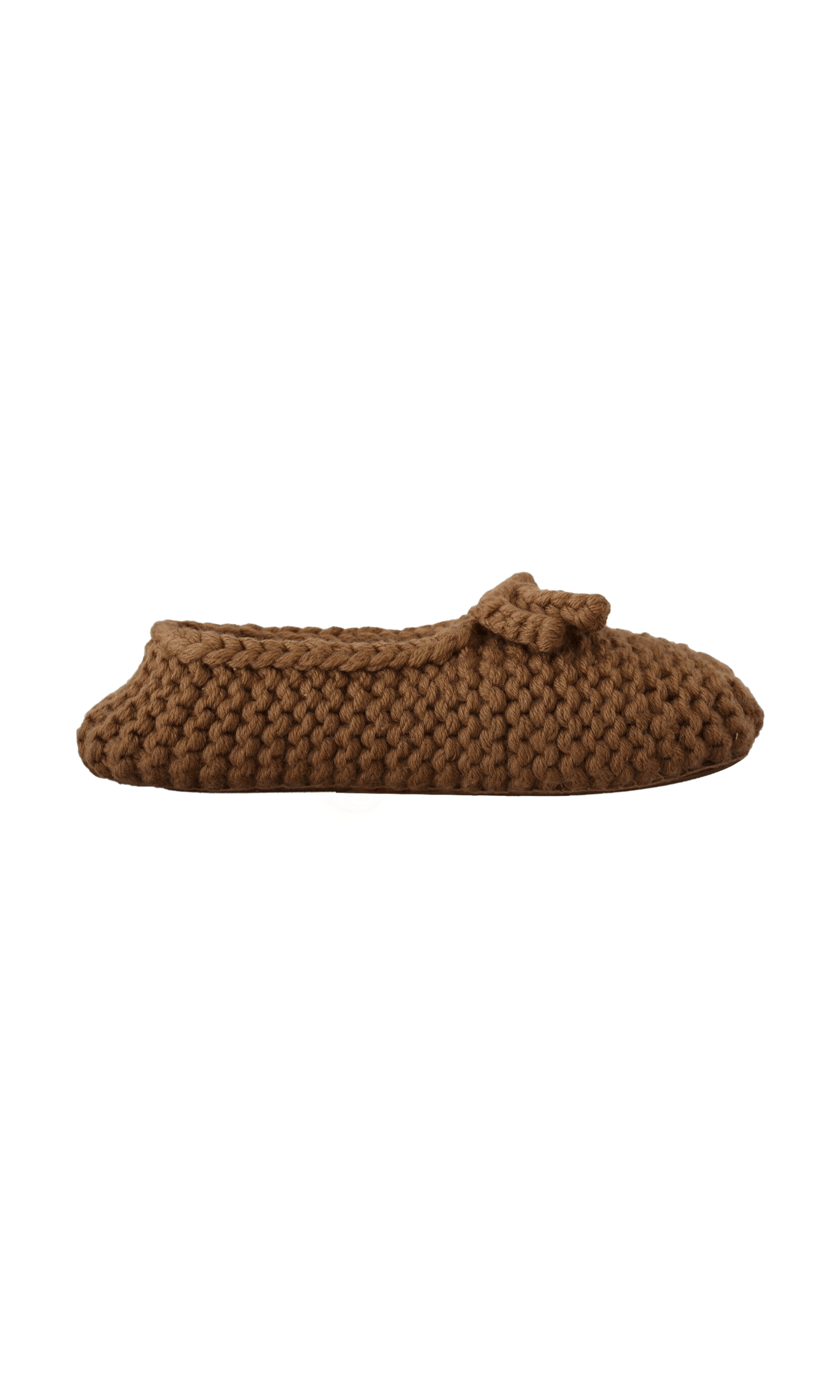 Dolce & Gabbana Brown Wool Elegant Knit Ballerina Flats Glam Steals