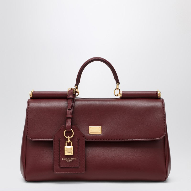 Dolce & Gabbana Burgundy Leather Dolce&gabbana My Sicily Handbag Glam Steals