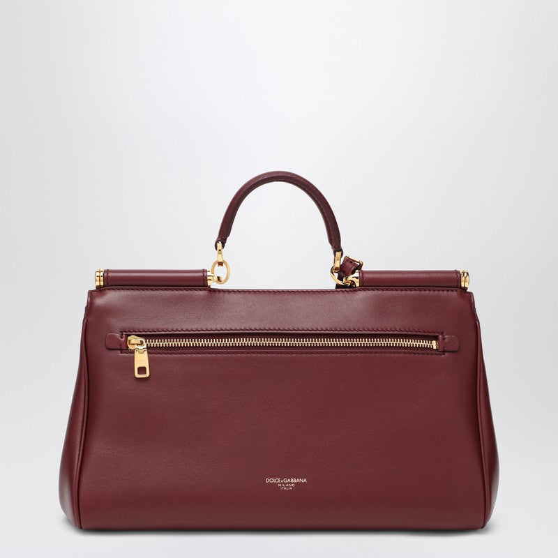 Dolce & Gabbana Burgundy Leather Dolce&gabbana My Sicily Handbag Glam Steals