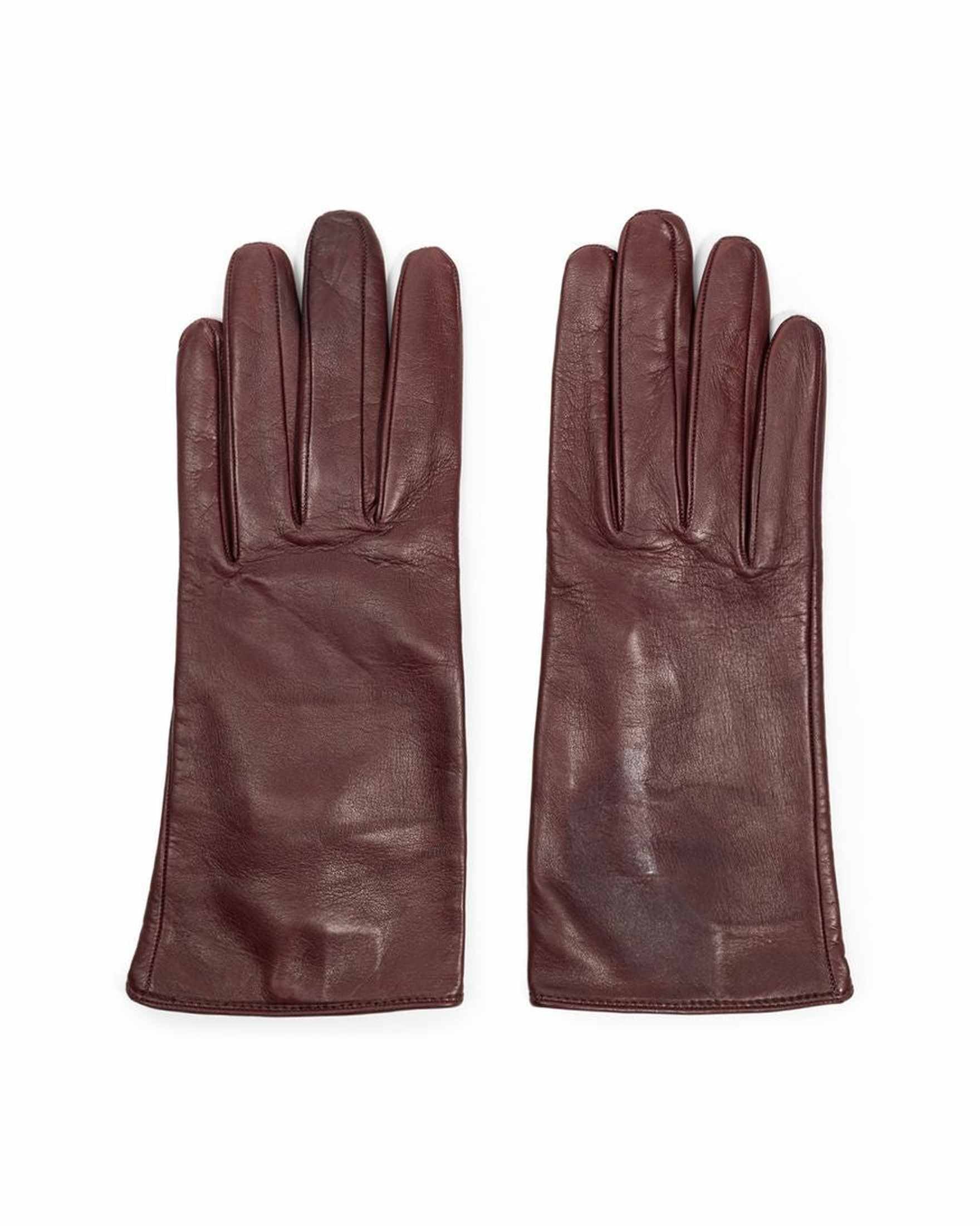 Dolce & Gabbana Burgundy Leather Glove Glam Steals