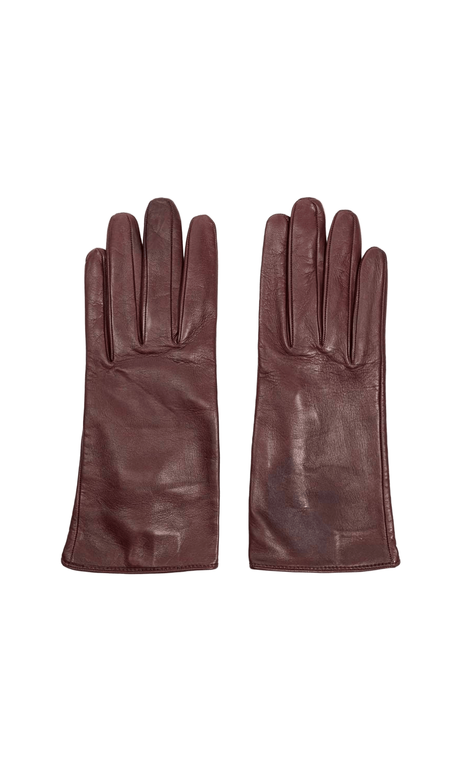 Dolce & Gabbana Burgundy Leather Glove Glam Steals