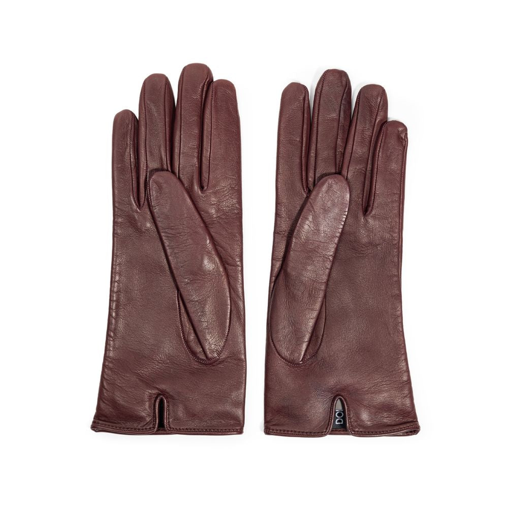 Dolce & Gabbana Burgundy Leather Glove Glam Steals