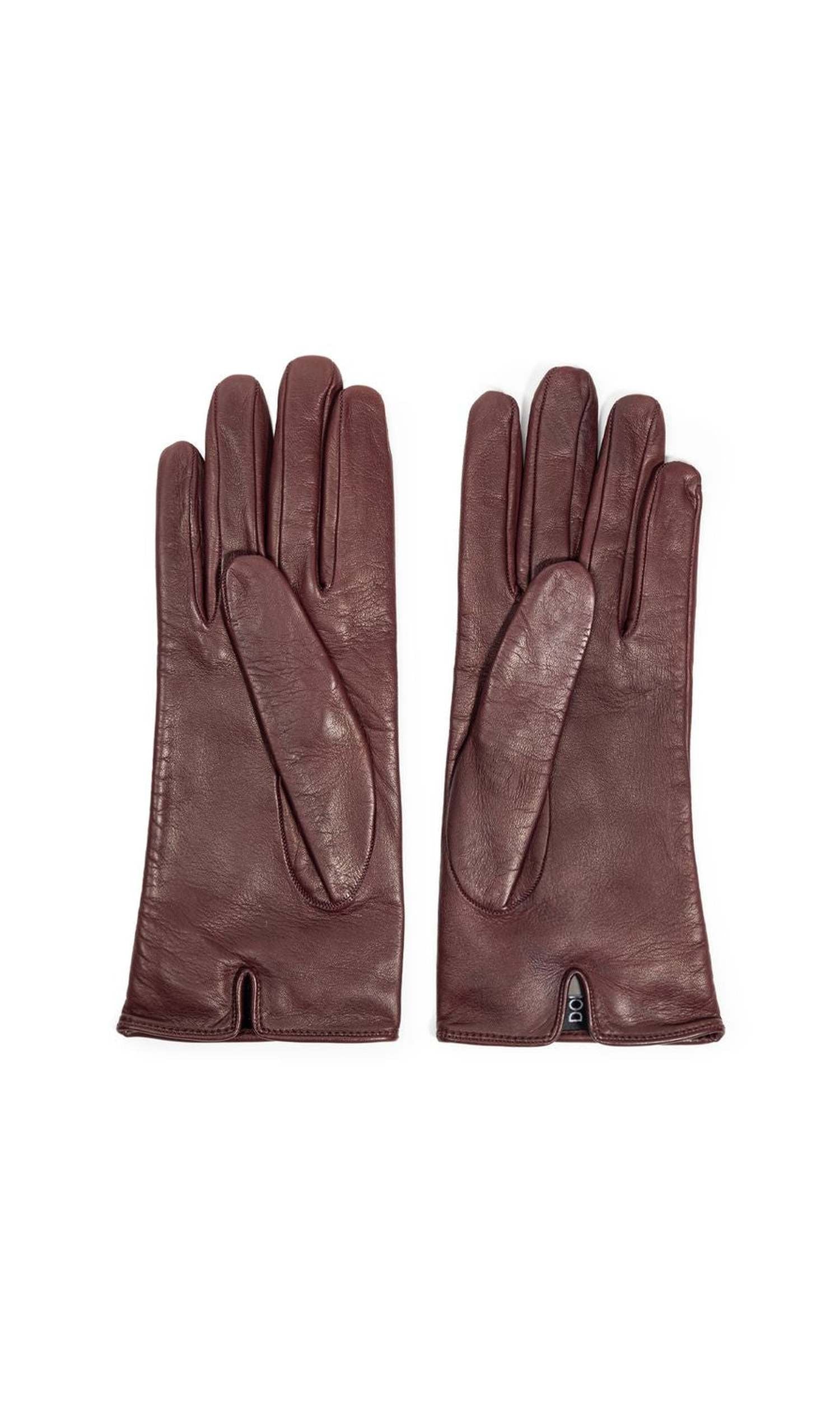 Dolce & Gabbana Burgundy Leather Glove Glam Steals