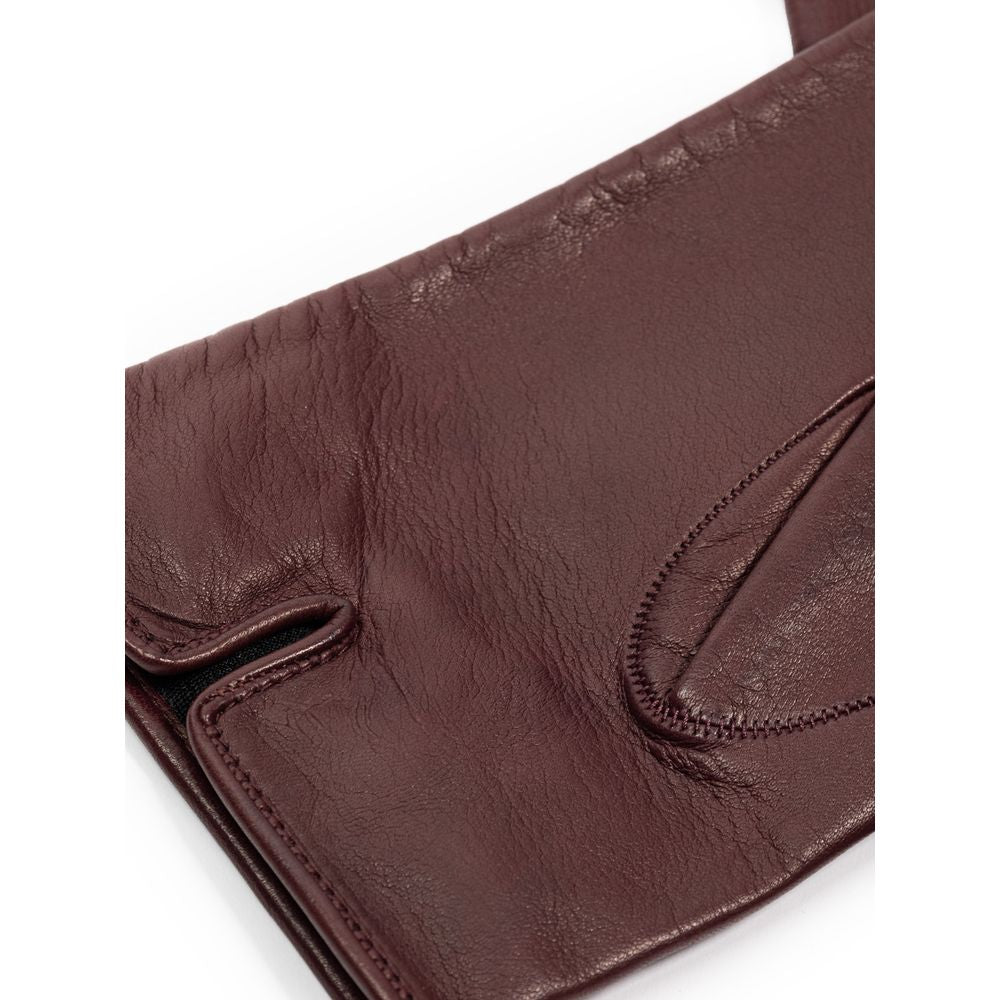 Dolce & Gabbana Burgundy Leather Glove Glam Steals