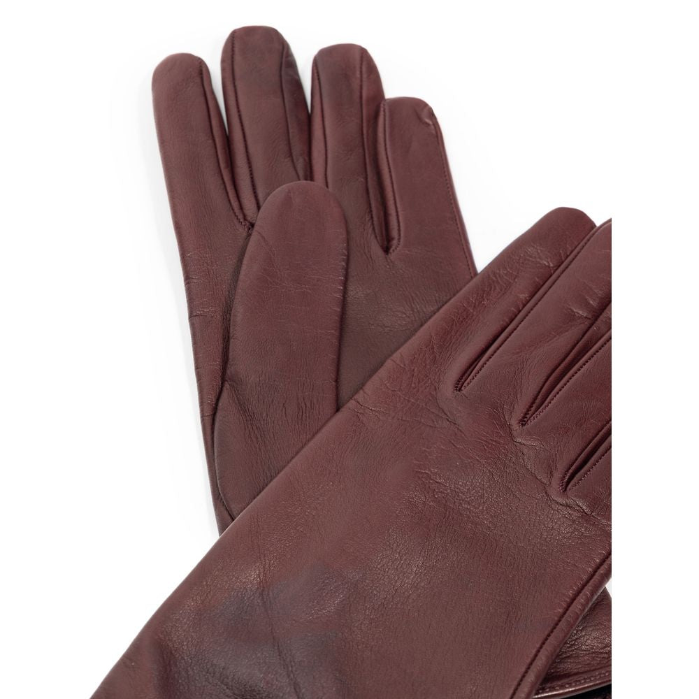 Dolce & Gabbana Burgundy Leather Glove Glam Steals