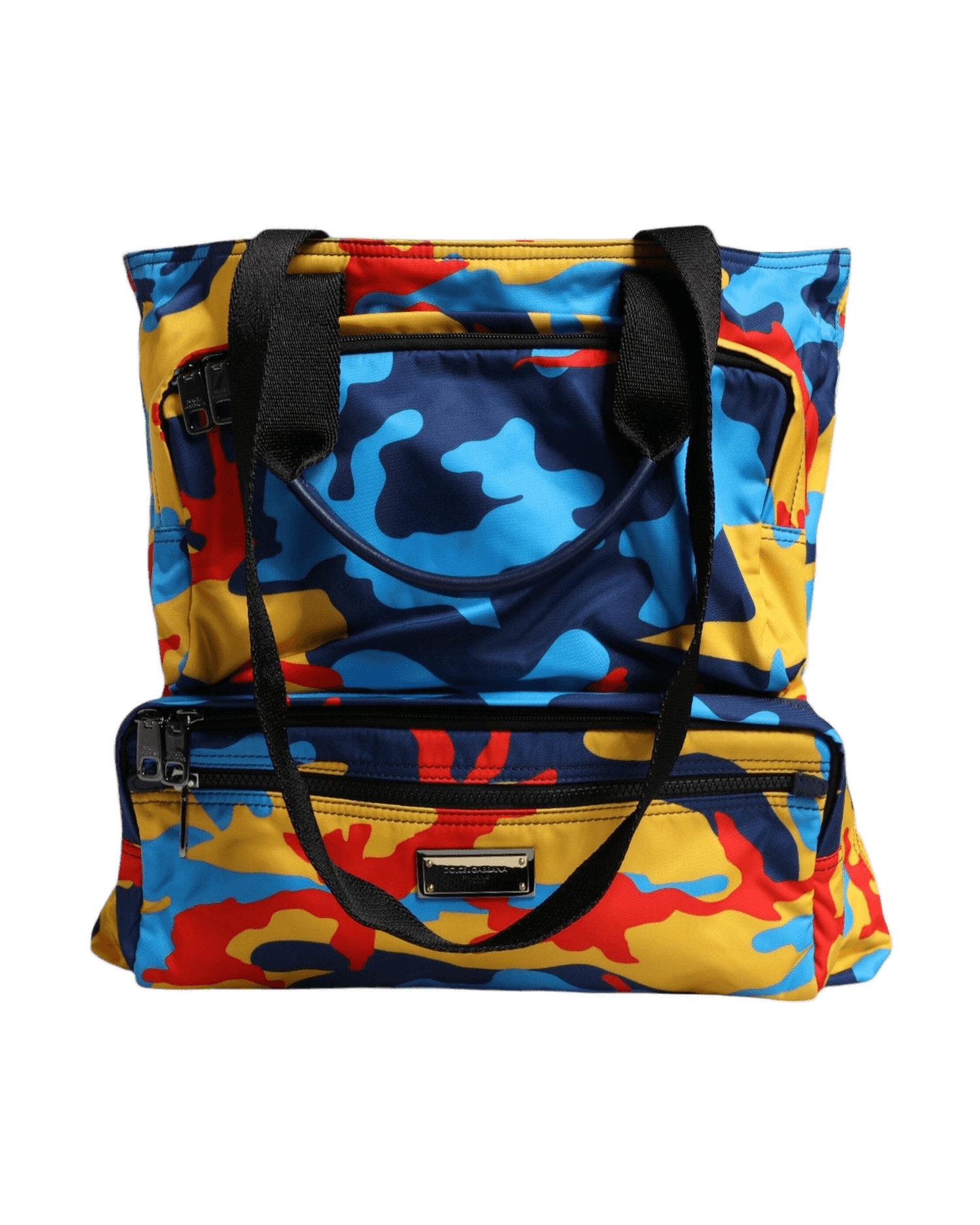 Dolce & Gabbana Camouflage Nylon Shopping Tote Multicolor Bag Glam Steals
